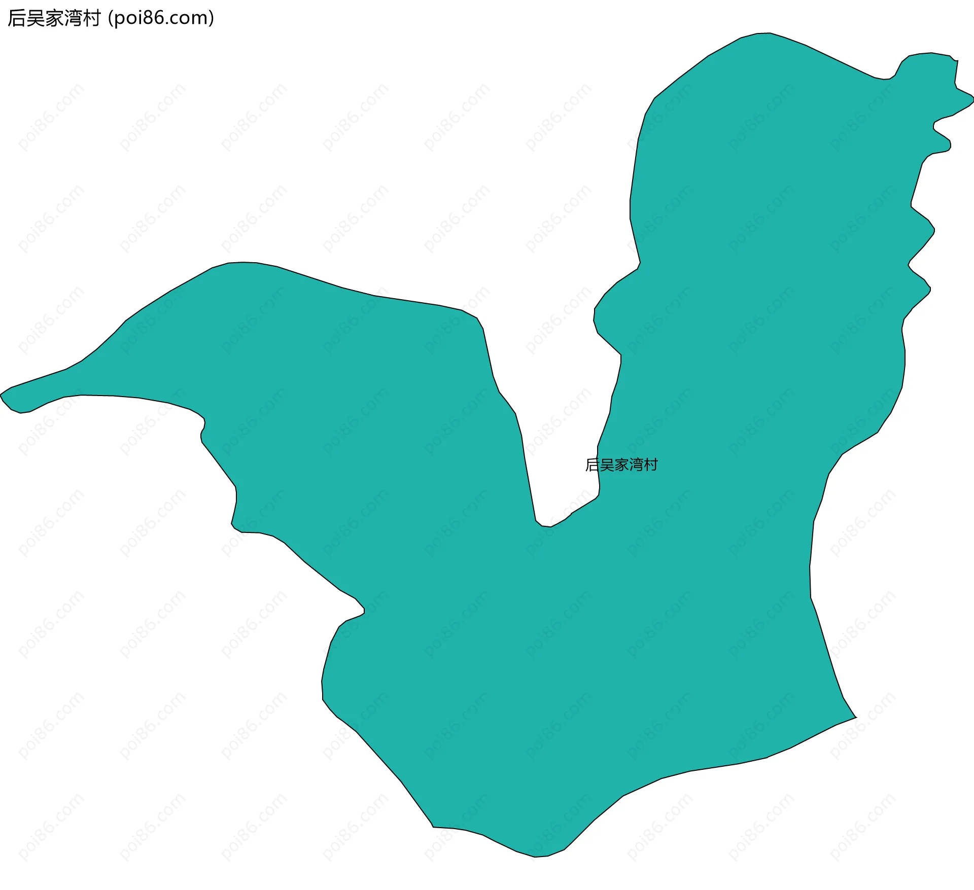 后吴家湾村边界地图