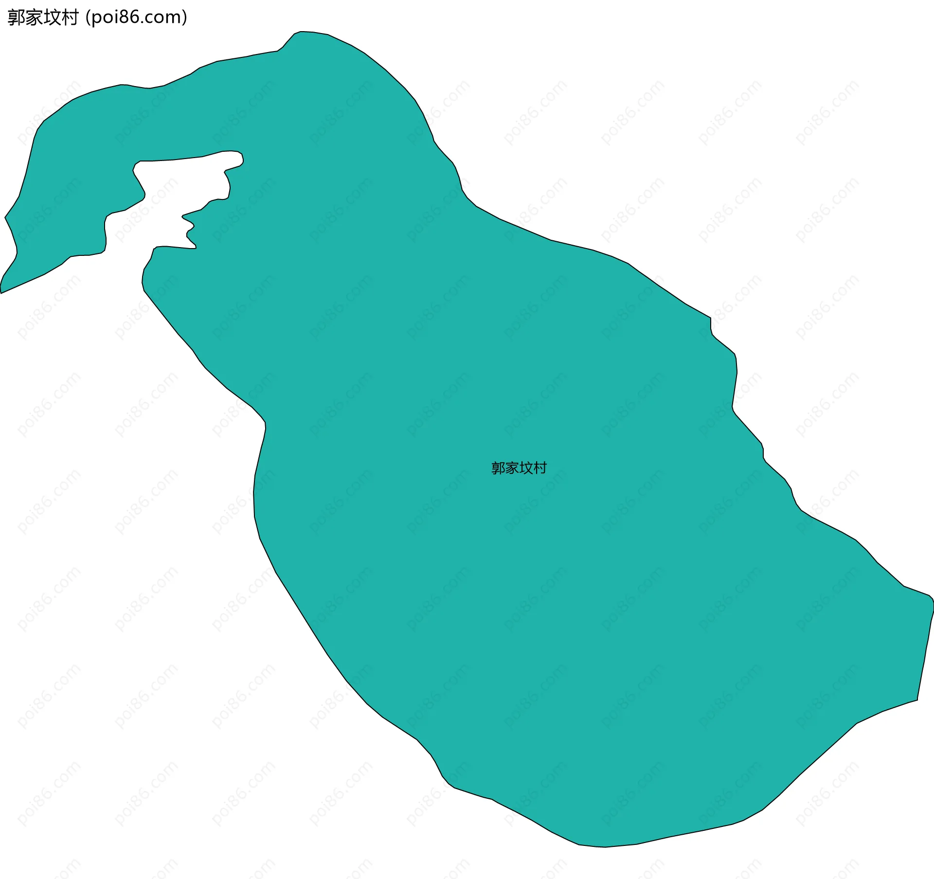 郭家坟村边界地图