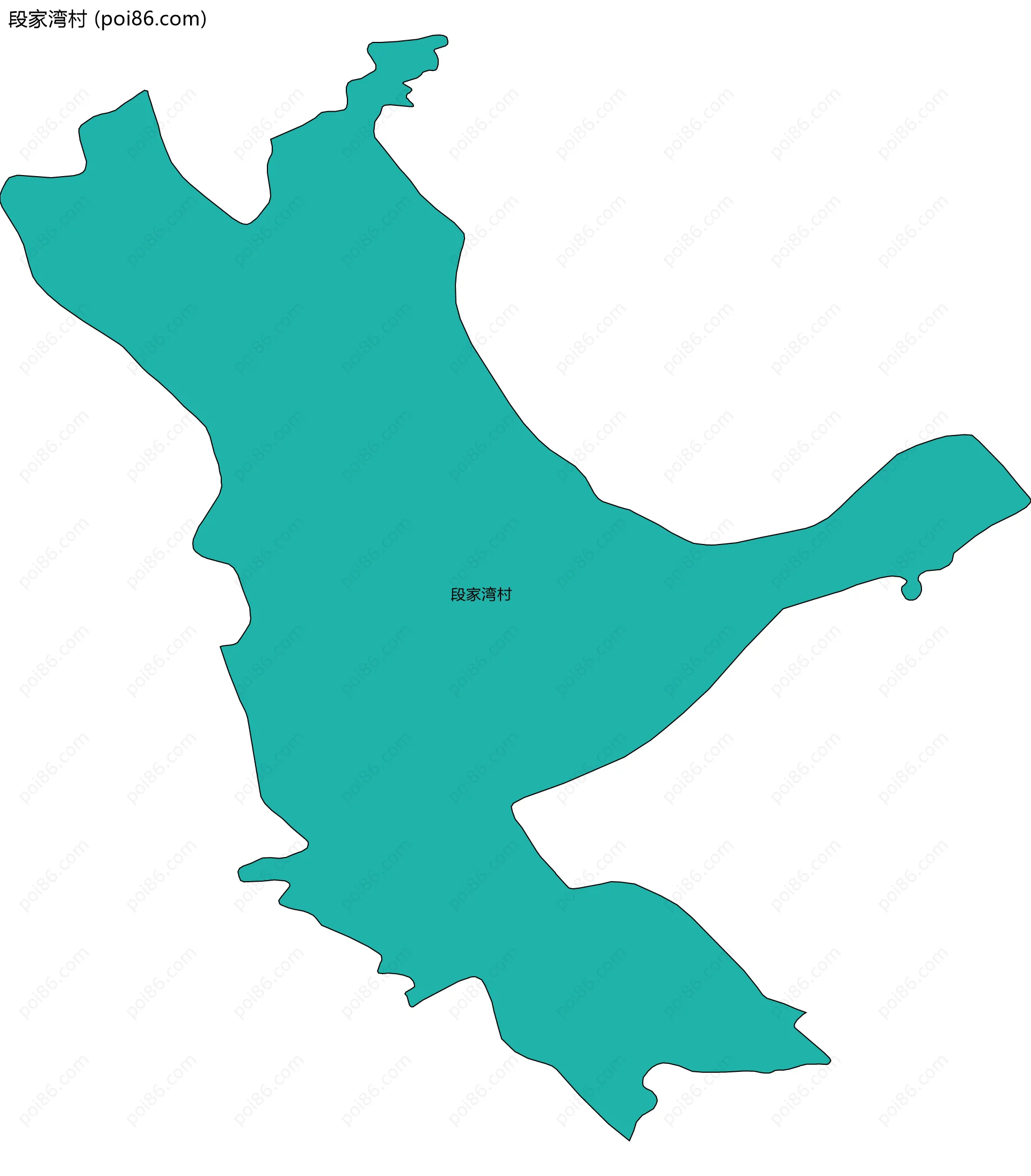 段家湾村边界地图