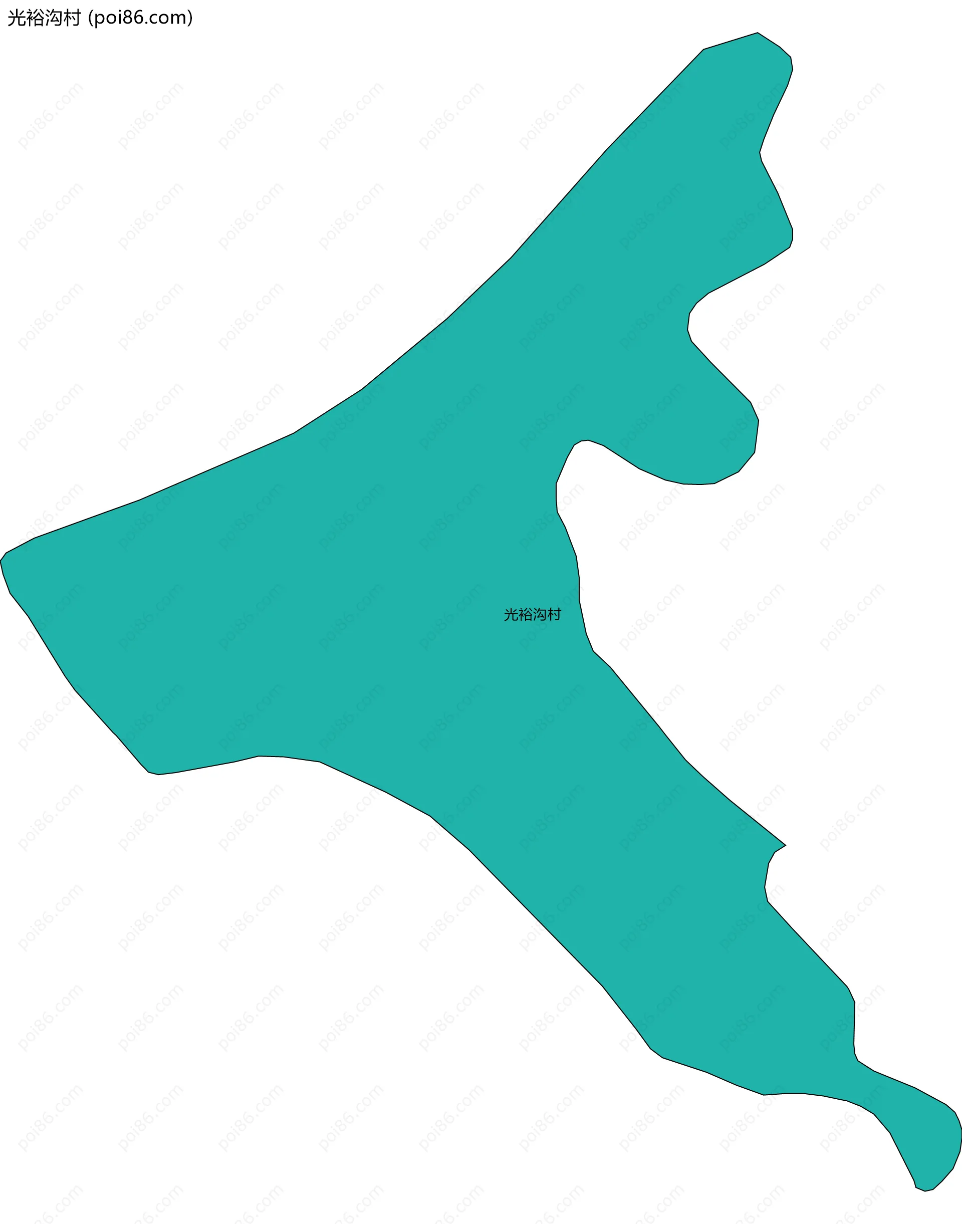 光裕沟村边界地图