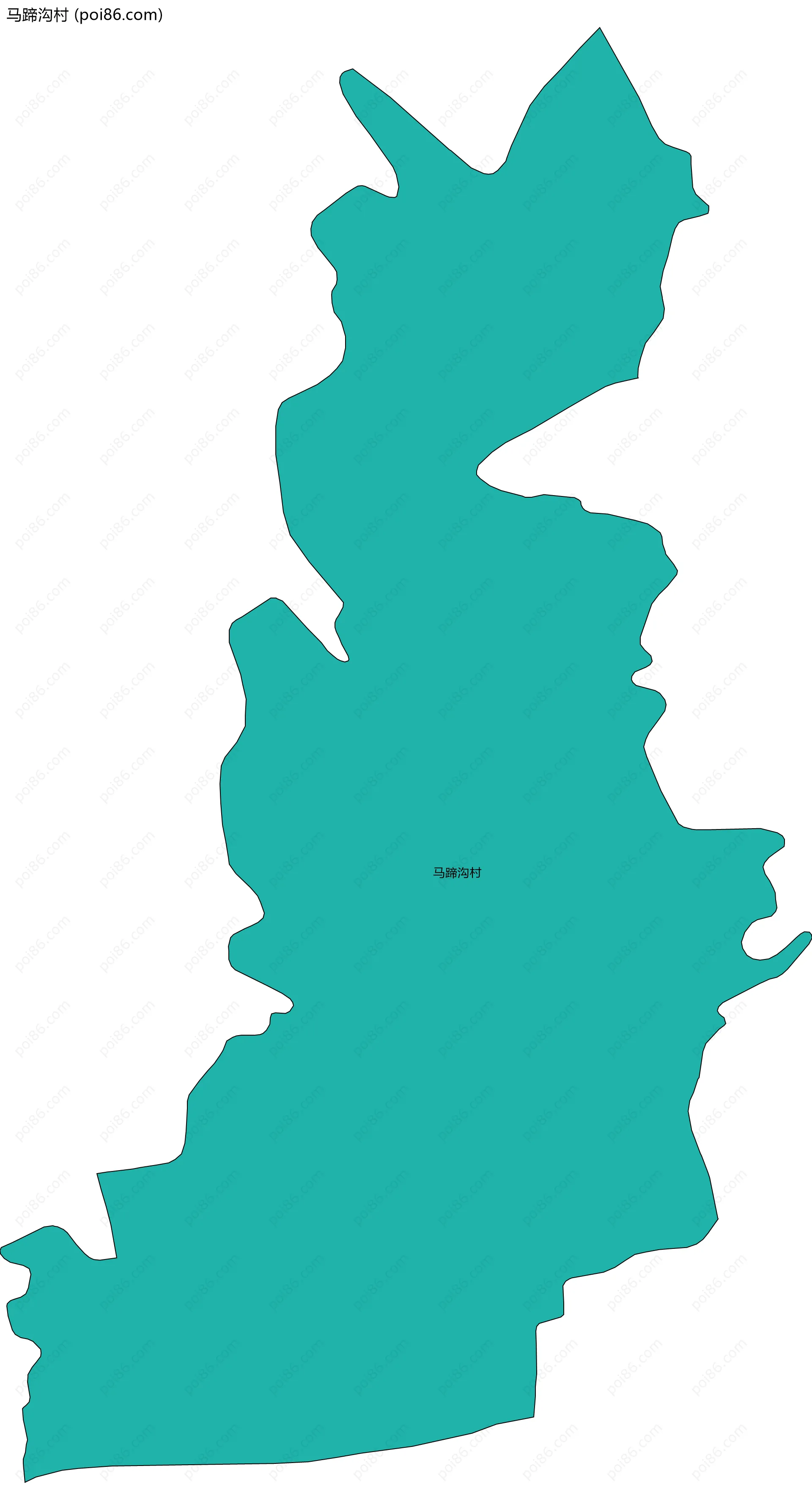 马蹄沟村边界地图