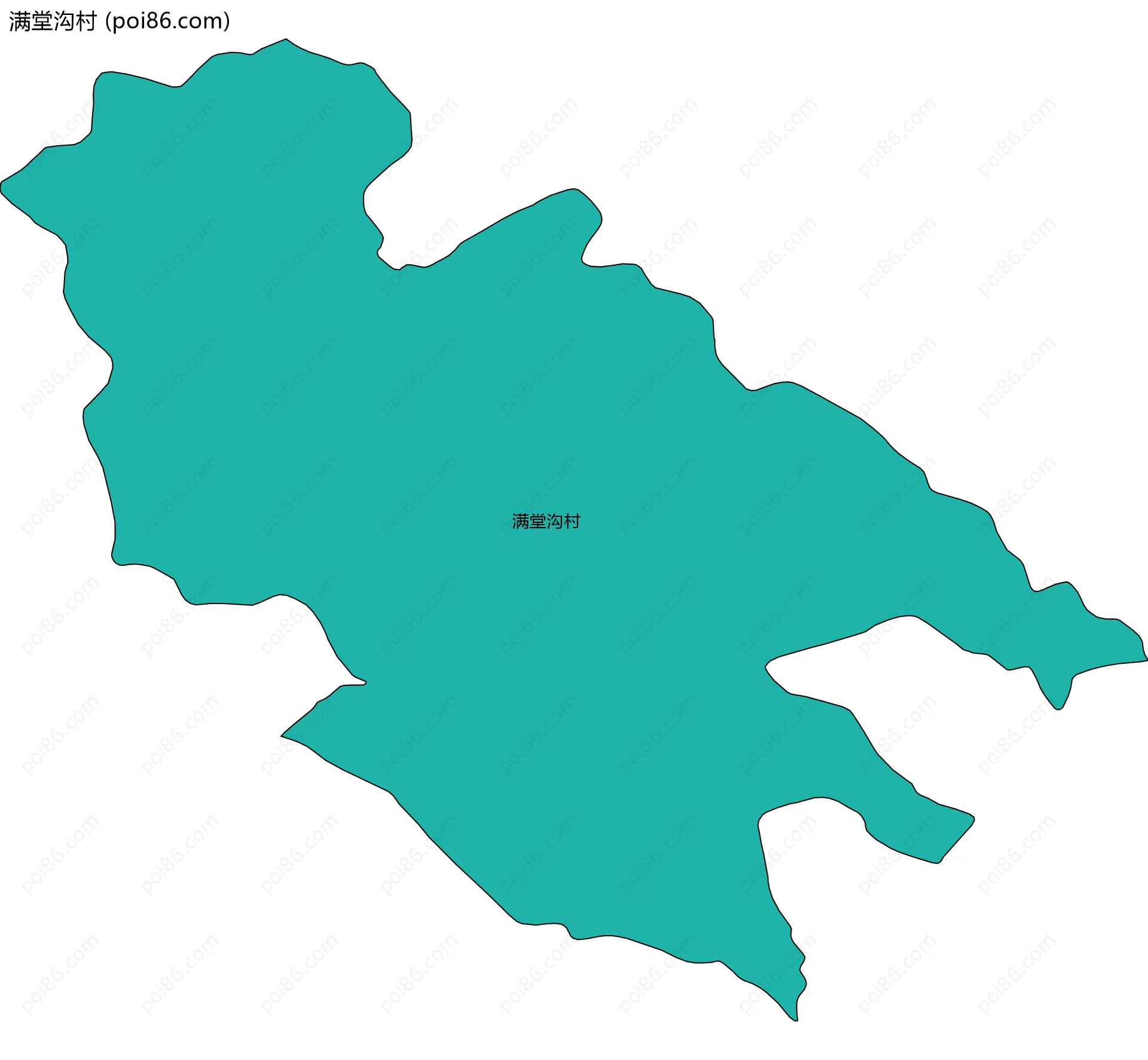 满堂沟村边界地图