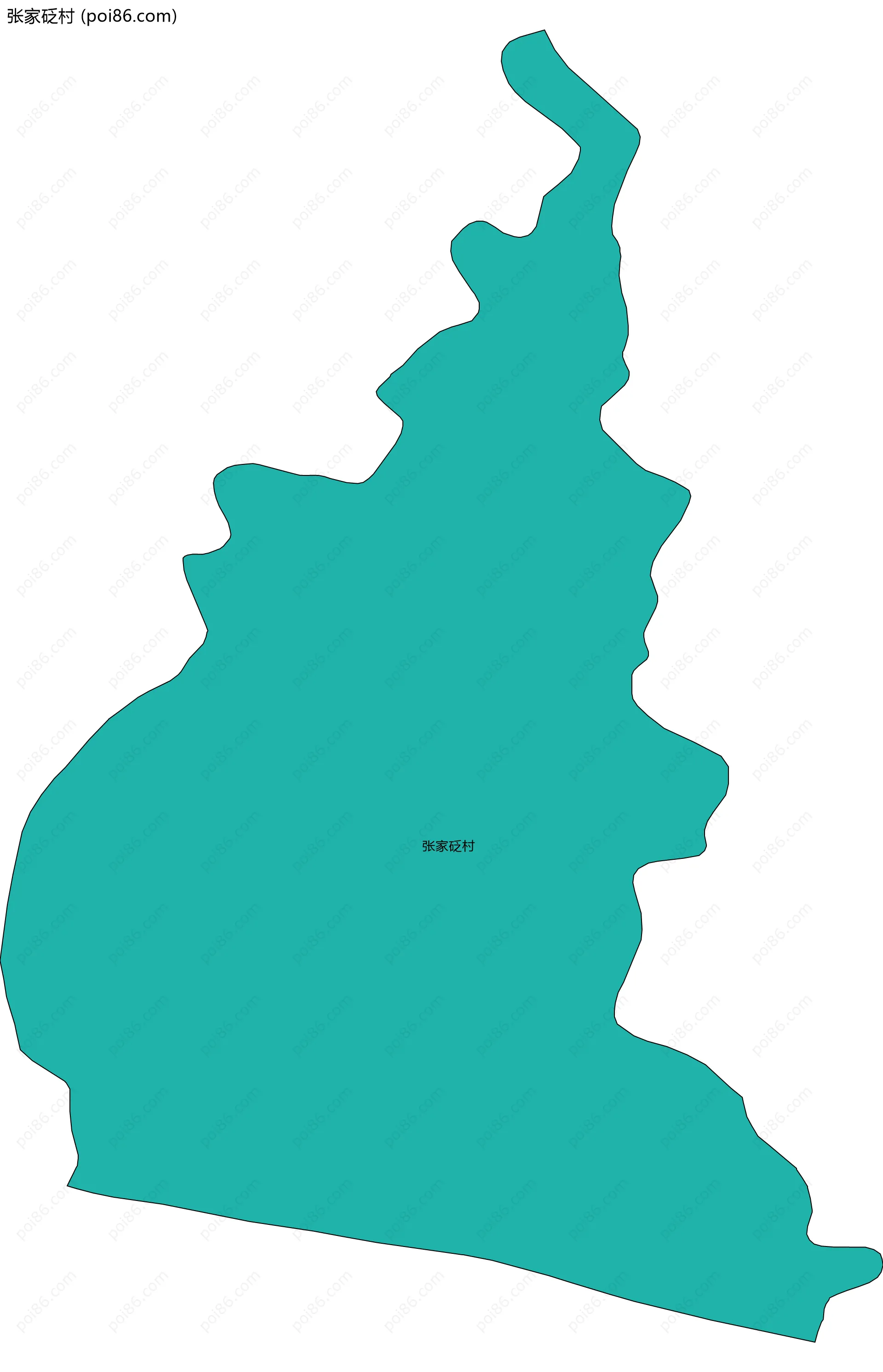 张家砭村边界地图