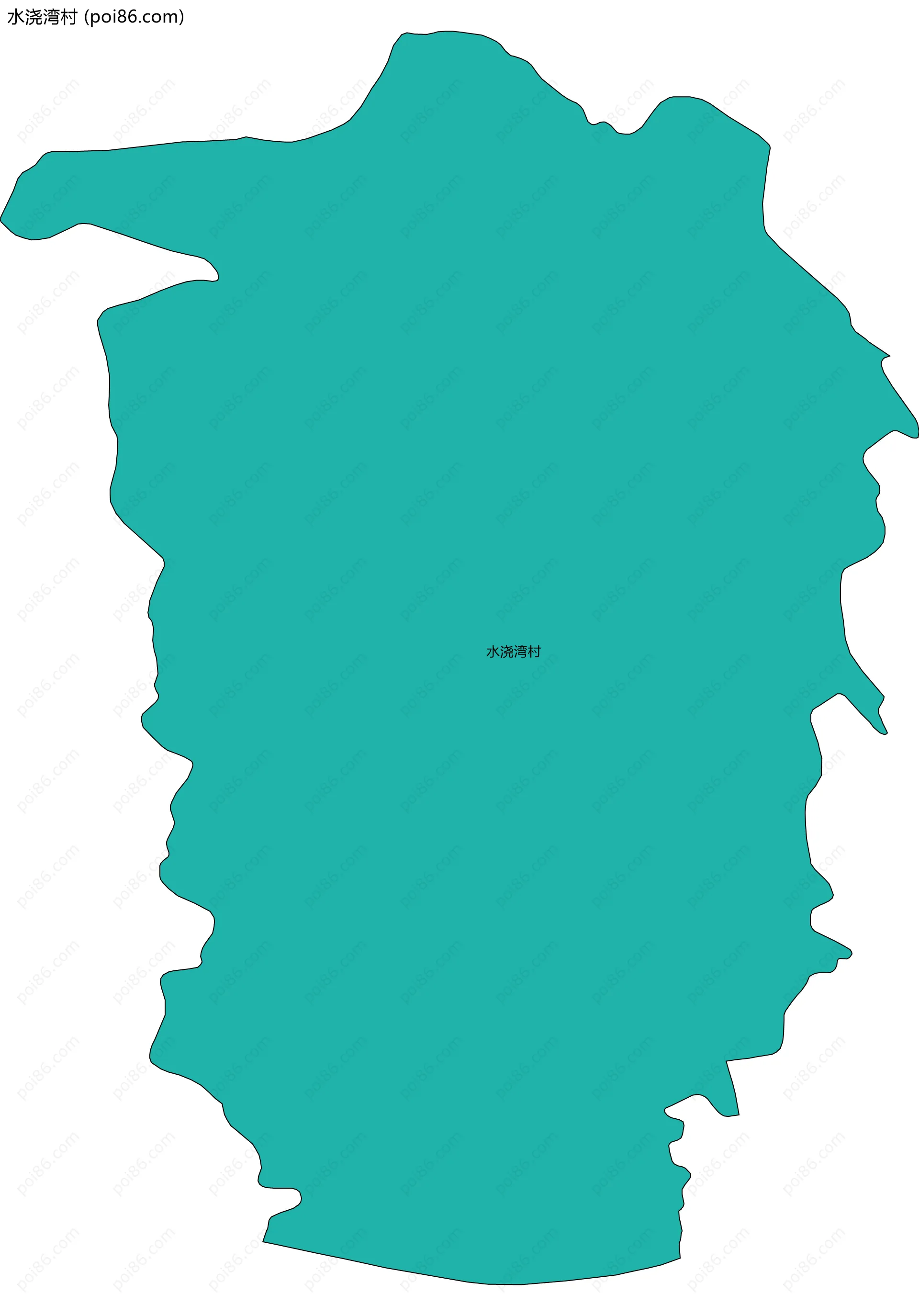 水浇湾村边界地图