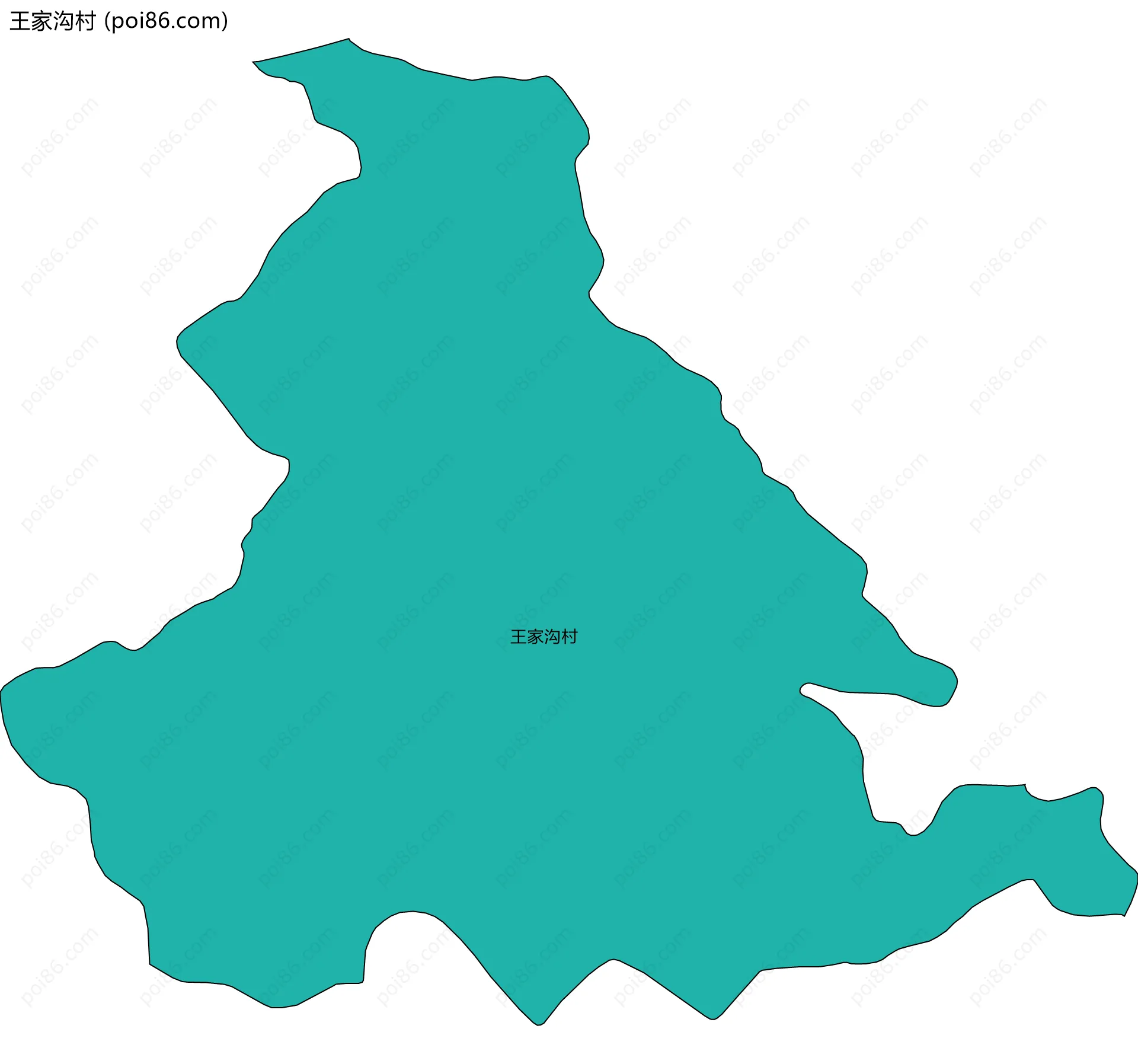 王家沟村边界地图