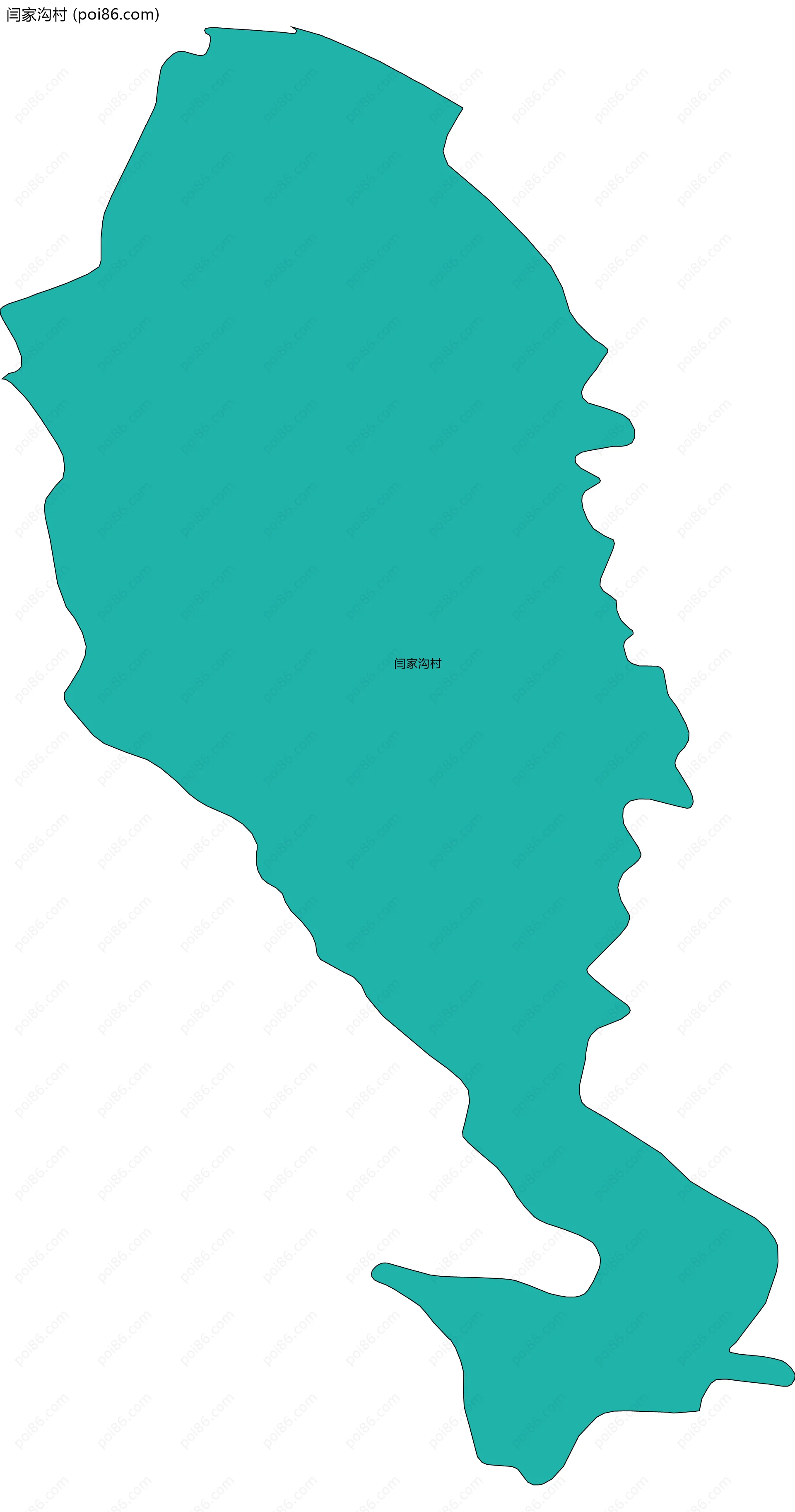 闫家沟村边界地图