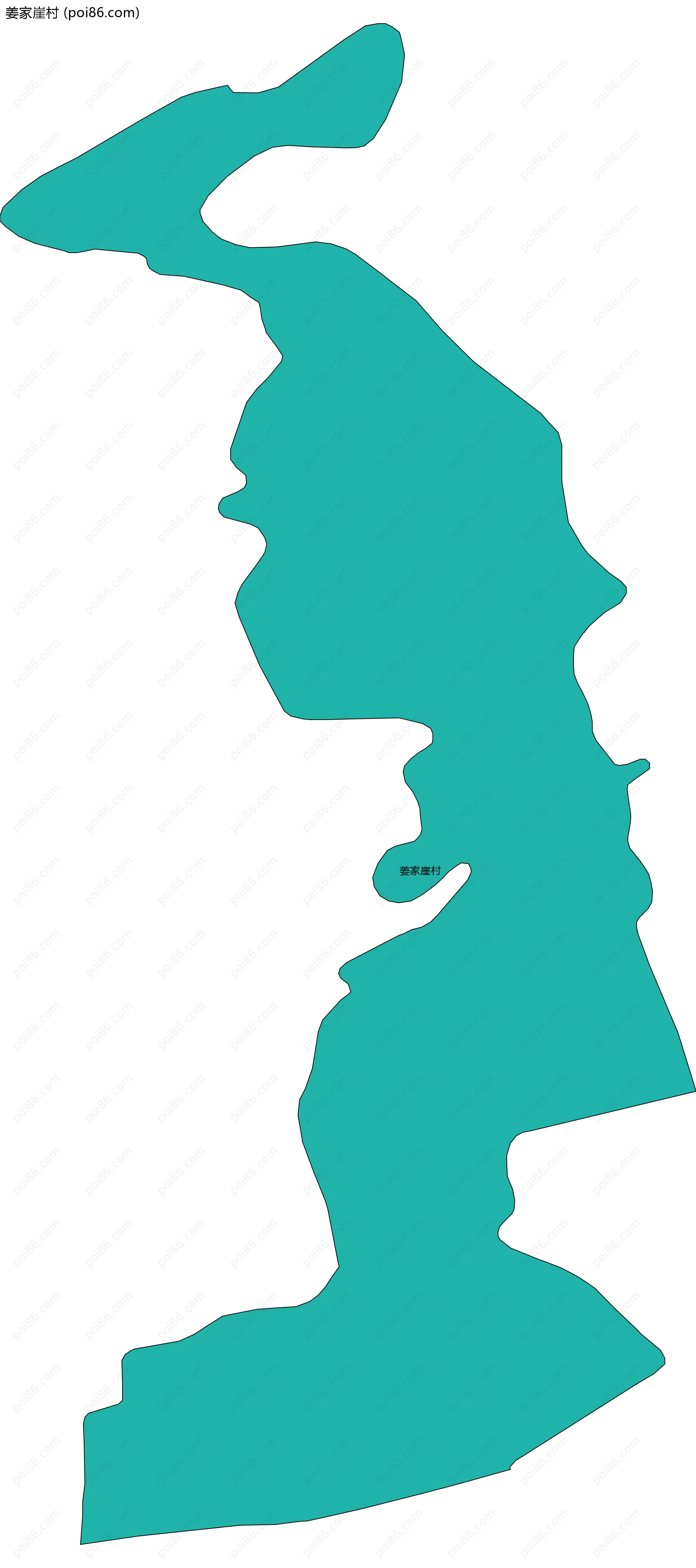 姜家崖村边界地图