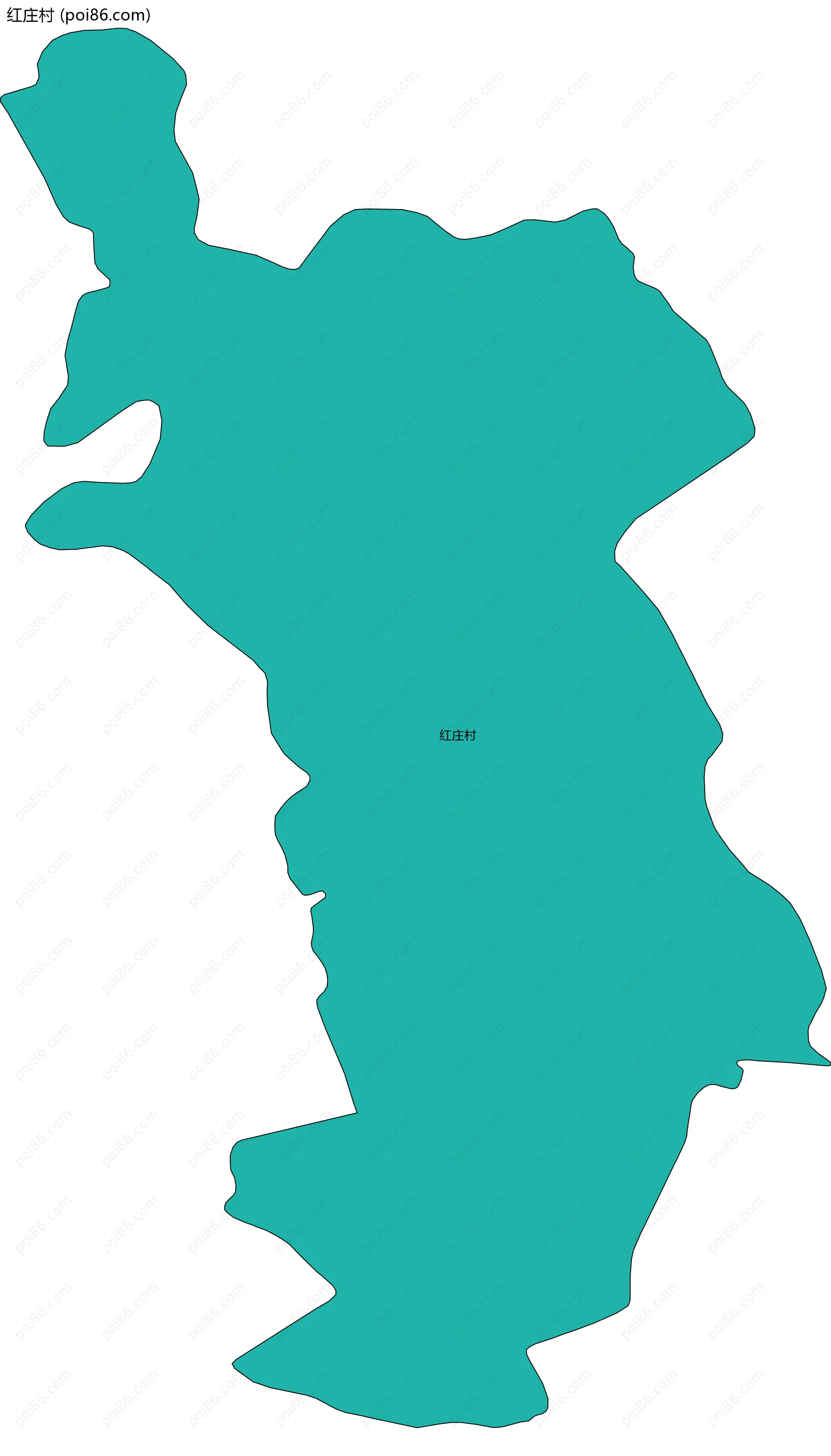 红庄村边界地图