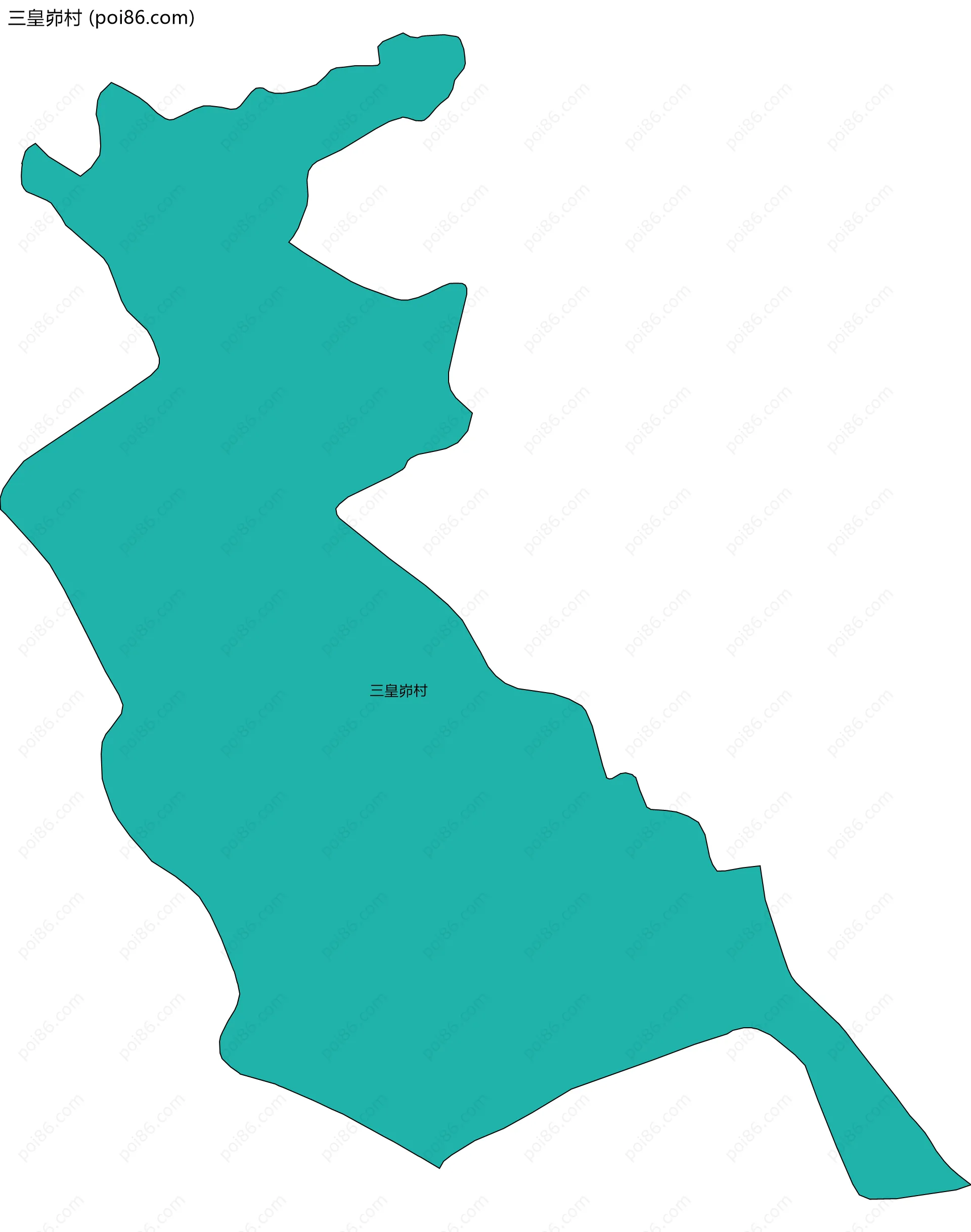 三皇峁村边界地图