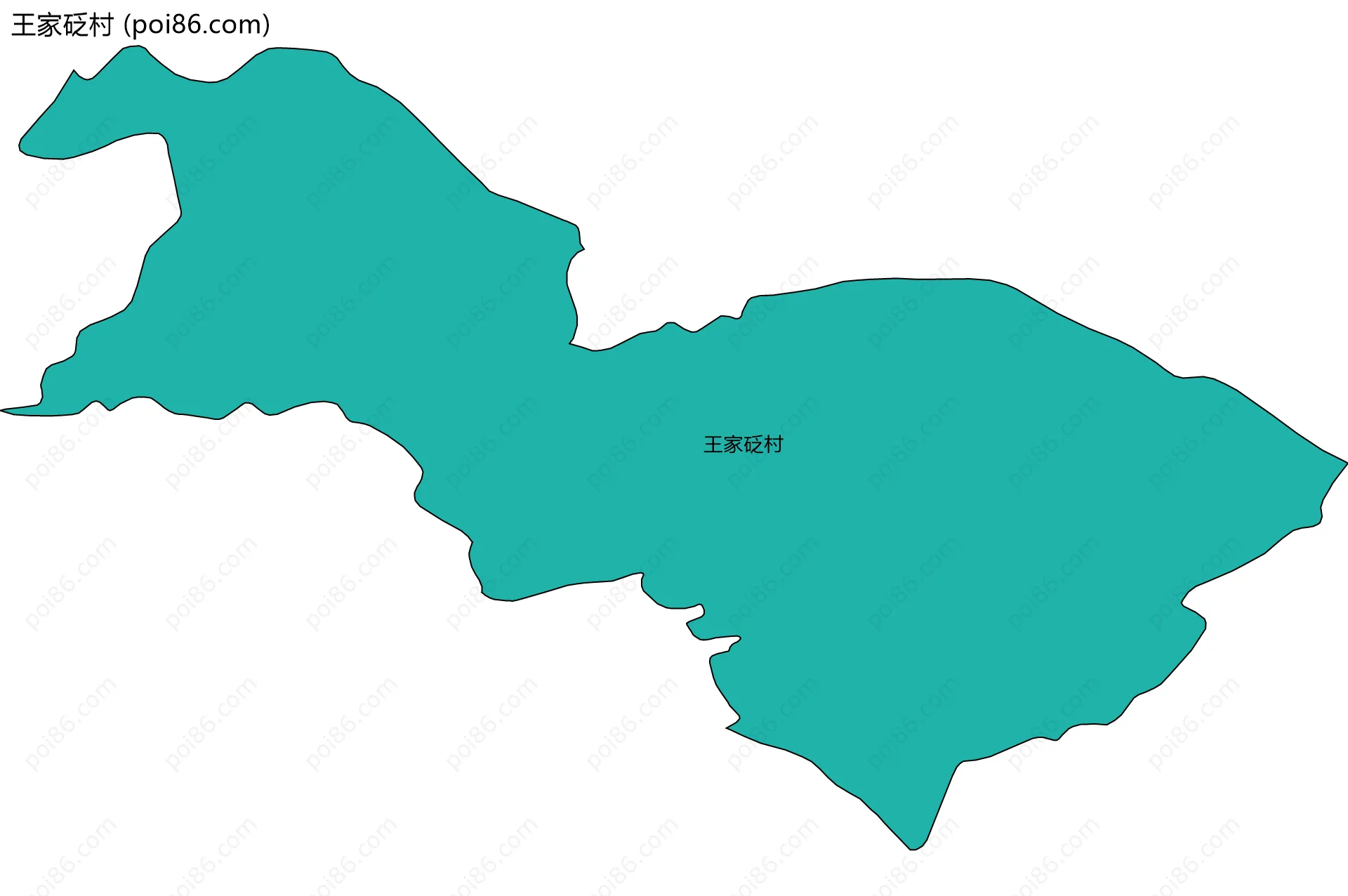 王家砭村边界地图