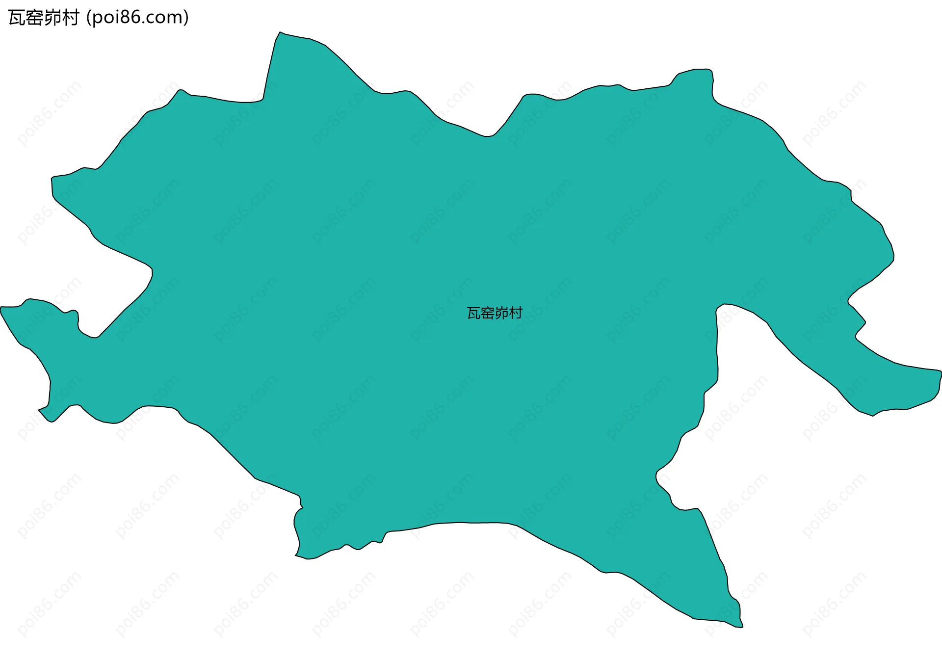 瓦窑峁村边界地图