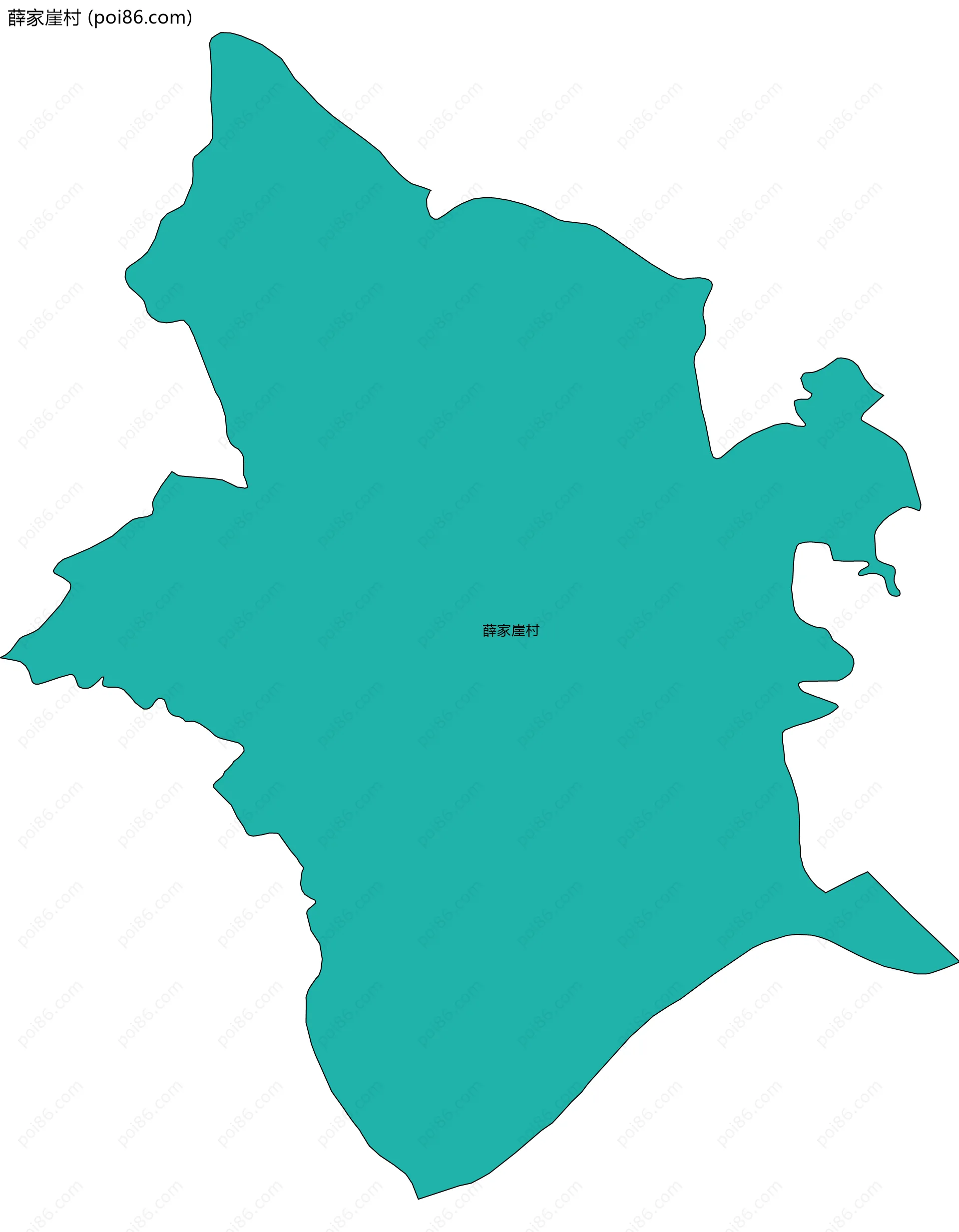 薛家崖村边界地图