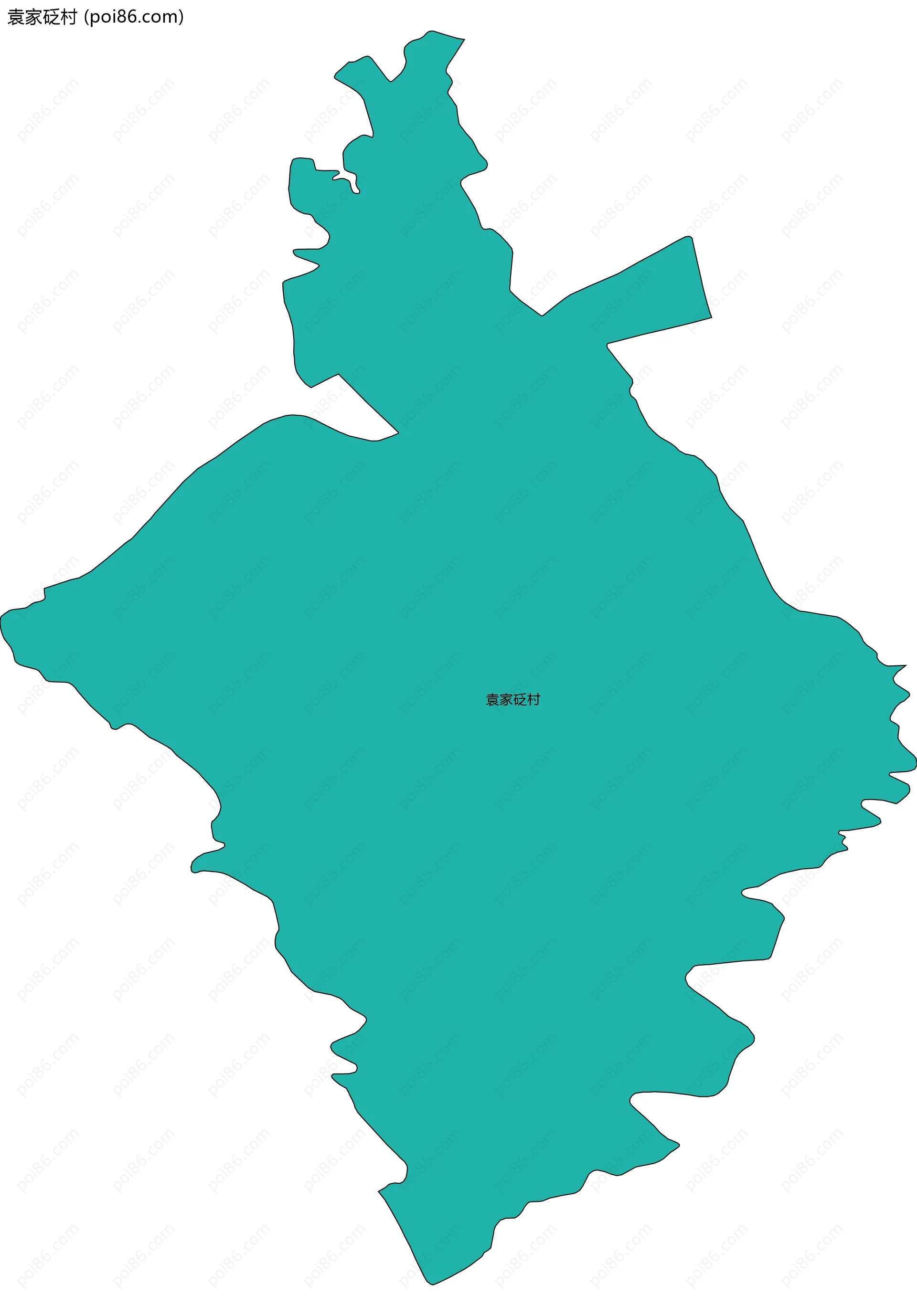 袁家砭村边界地图