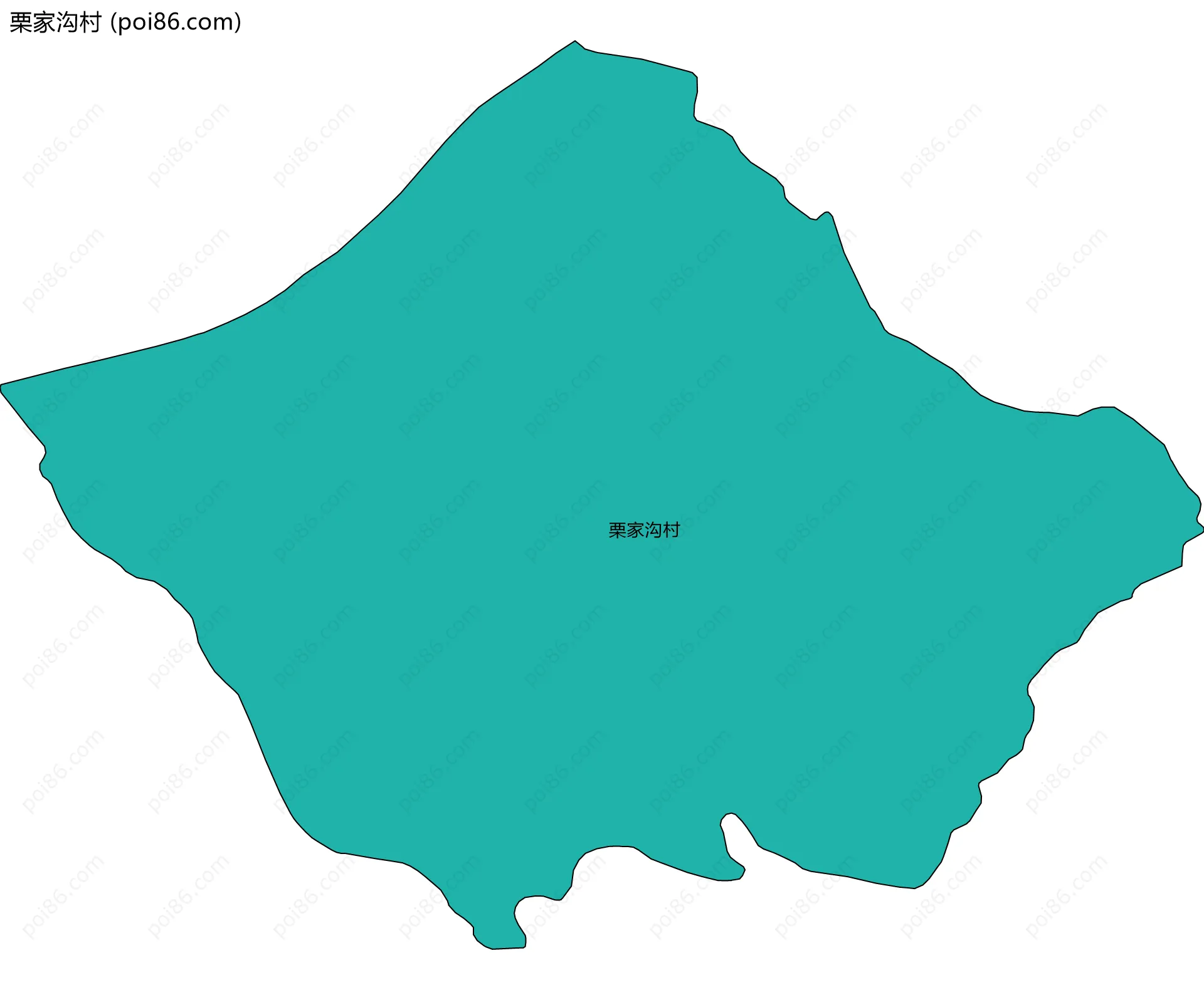 栗家沟村边界地图