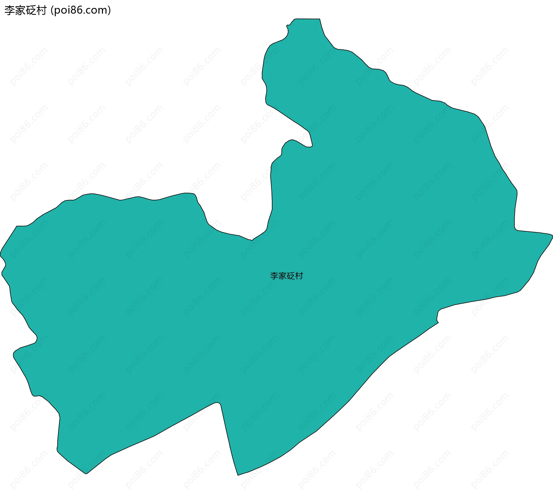 李家砭村边界地图