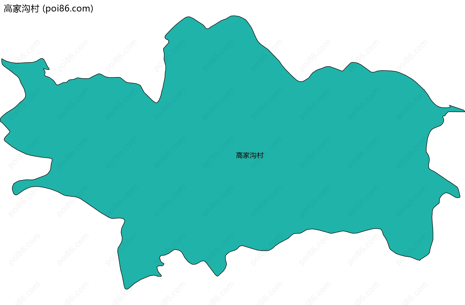 高家沟村边界地图