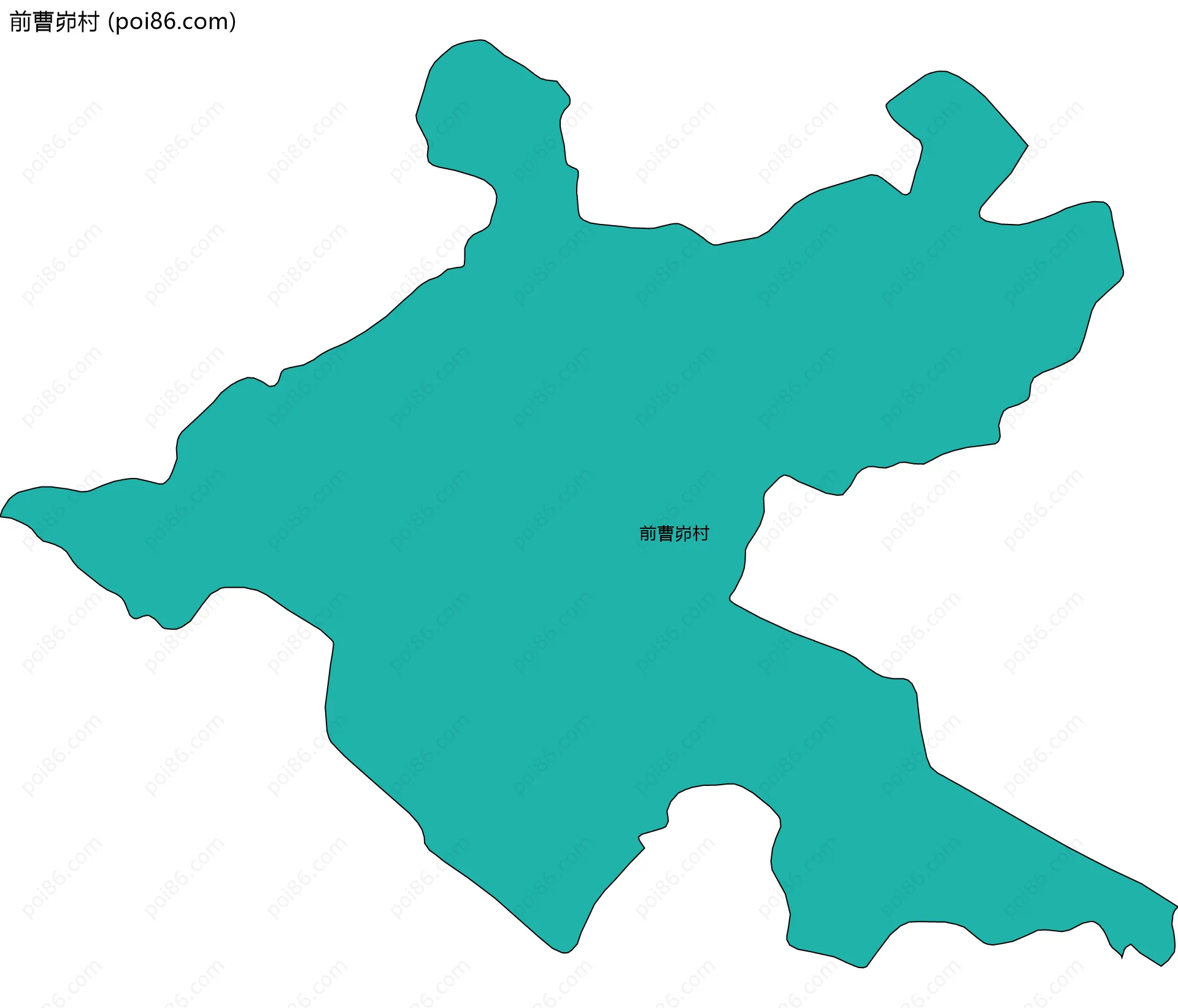 前曹峁村边界地图