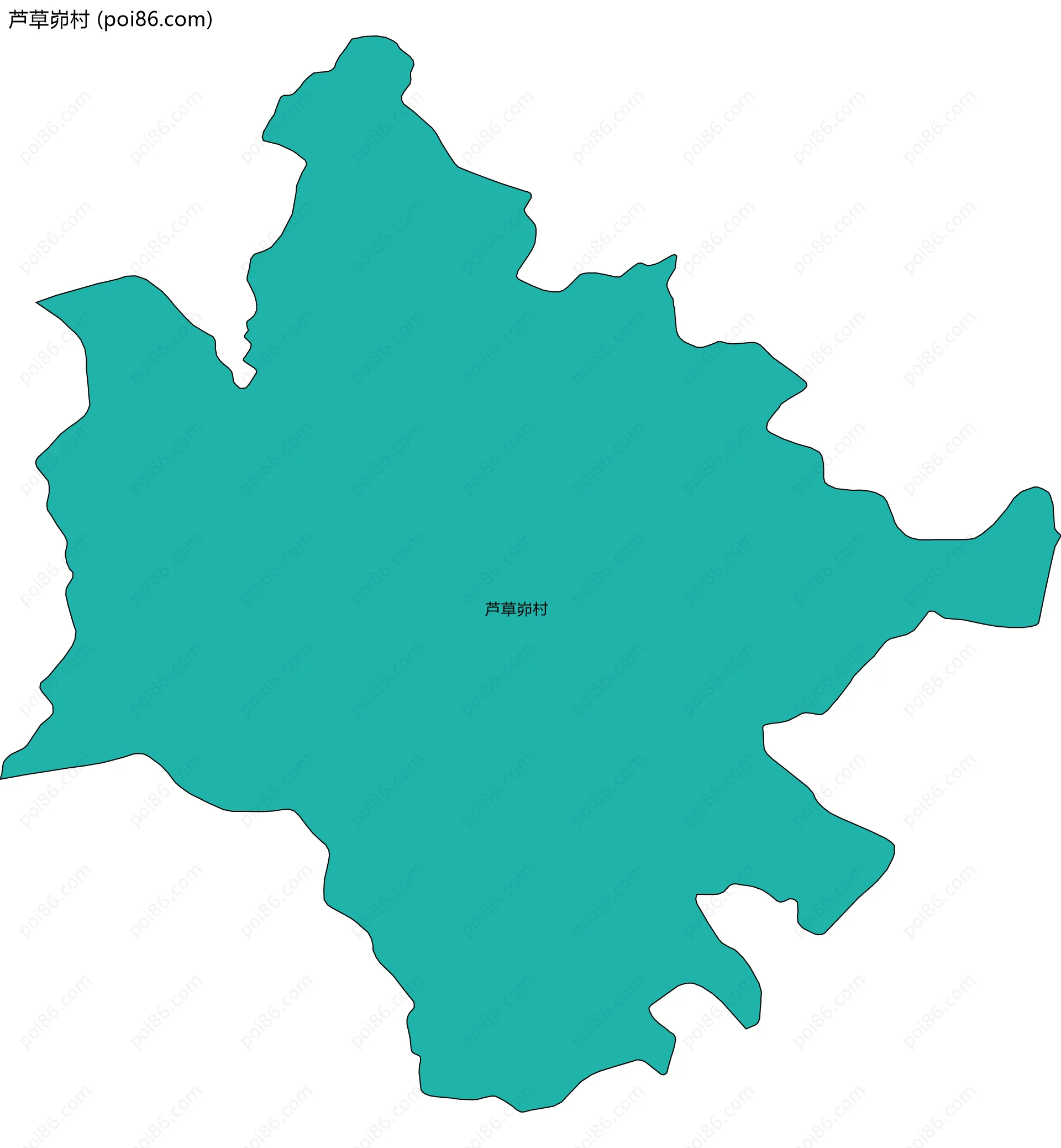 芦草峁村边界地图