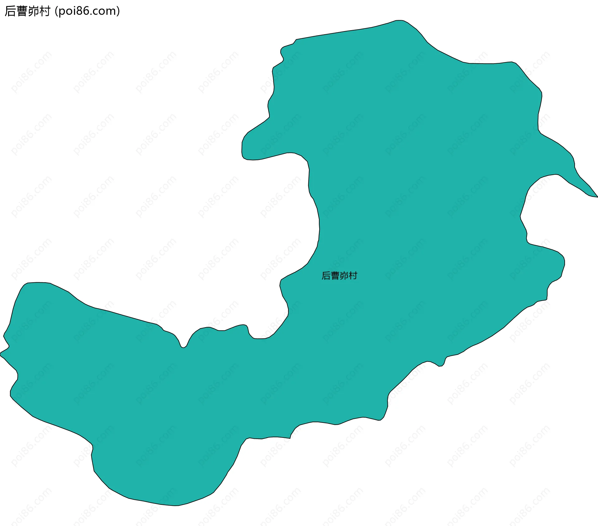 后曹峁村边界地图