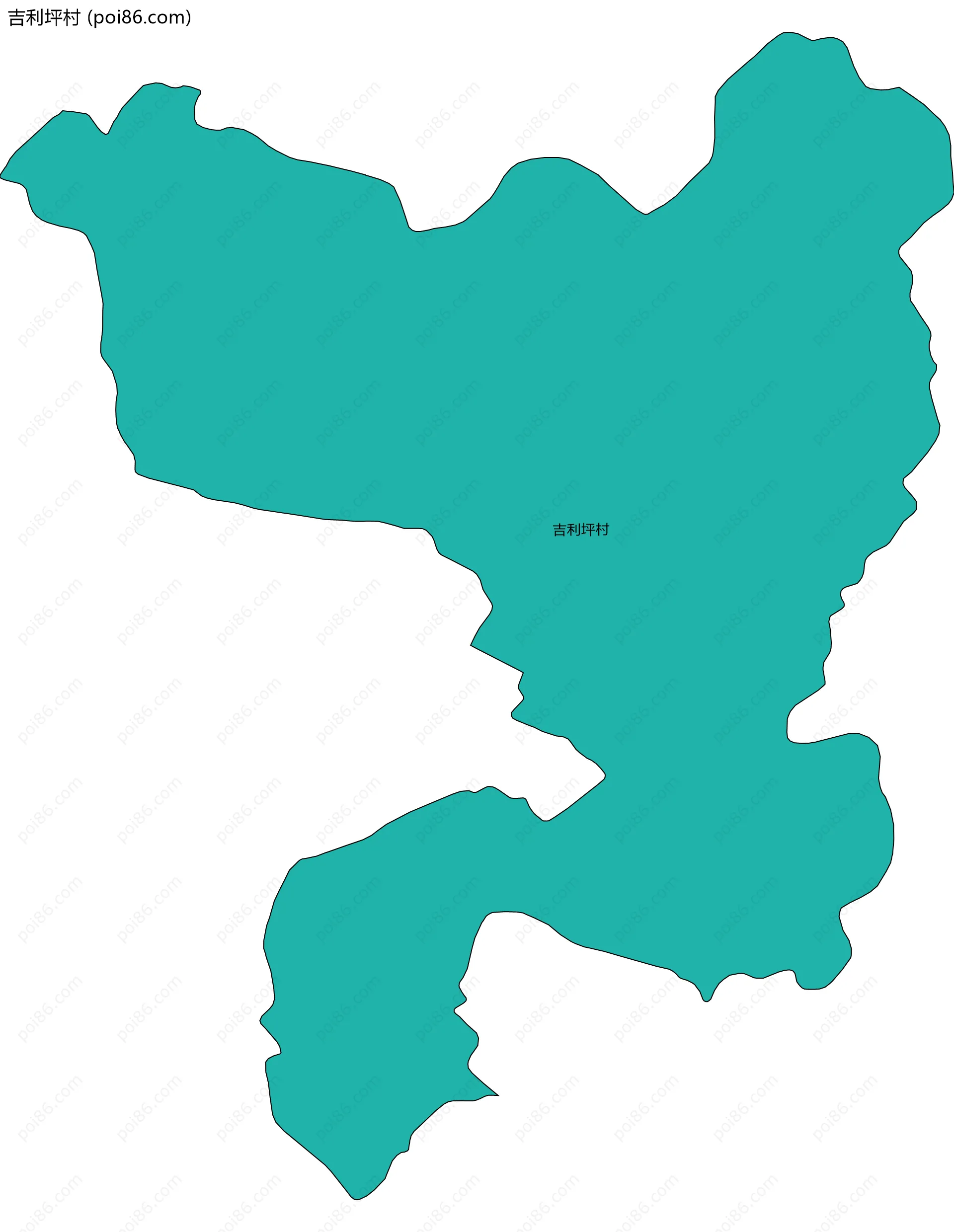 吉利坪村边界地图