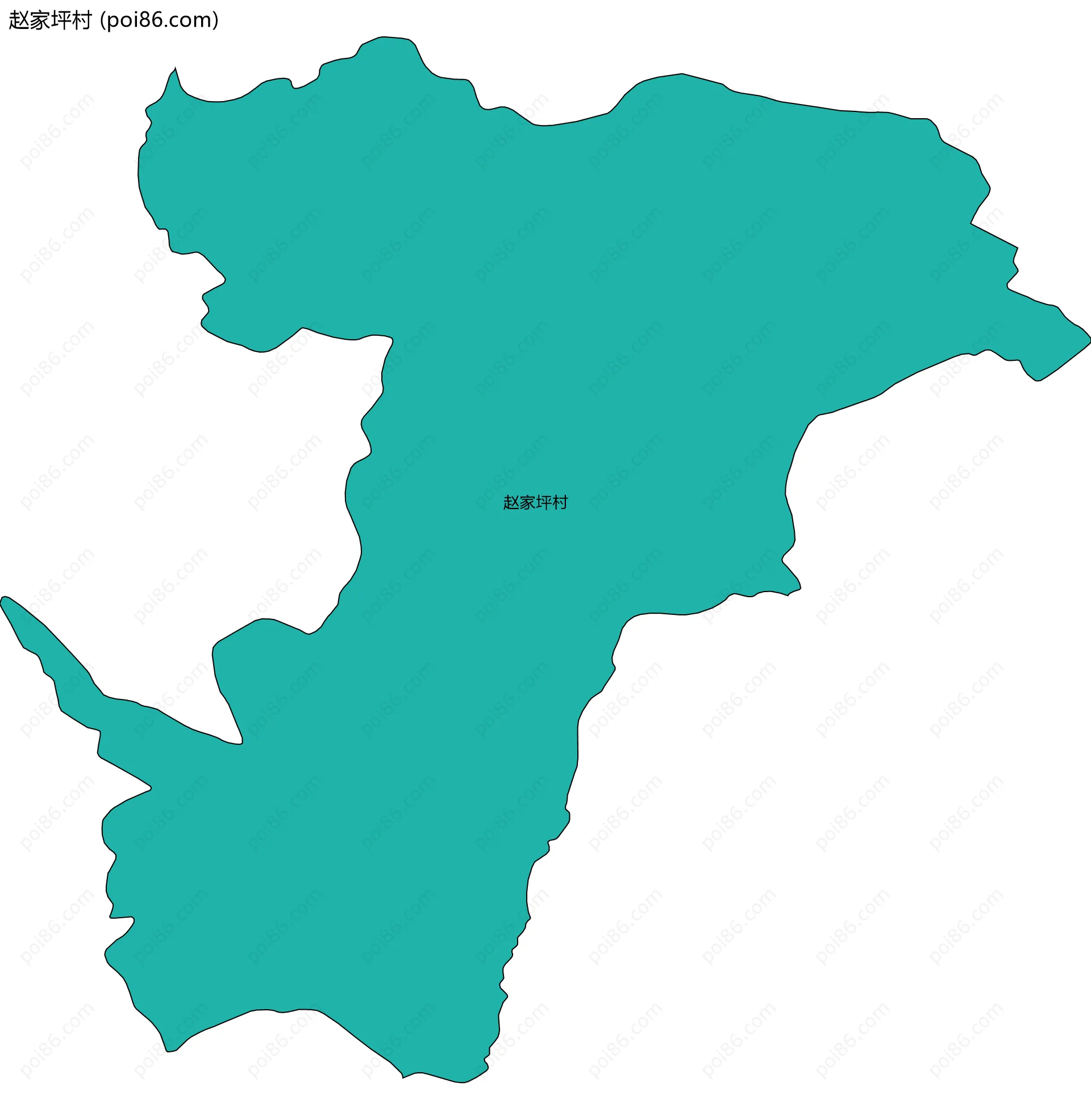 赵家坪村边界地图