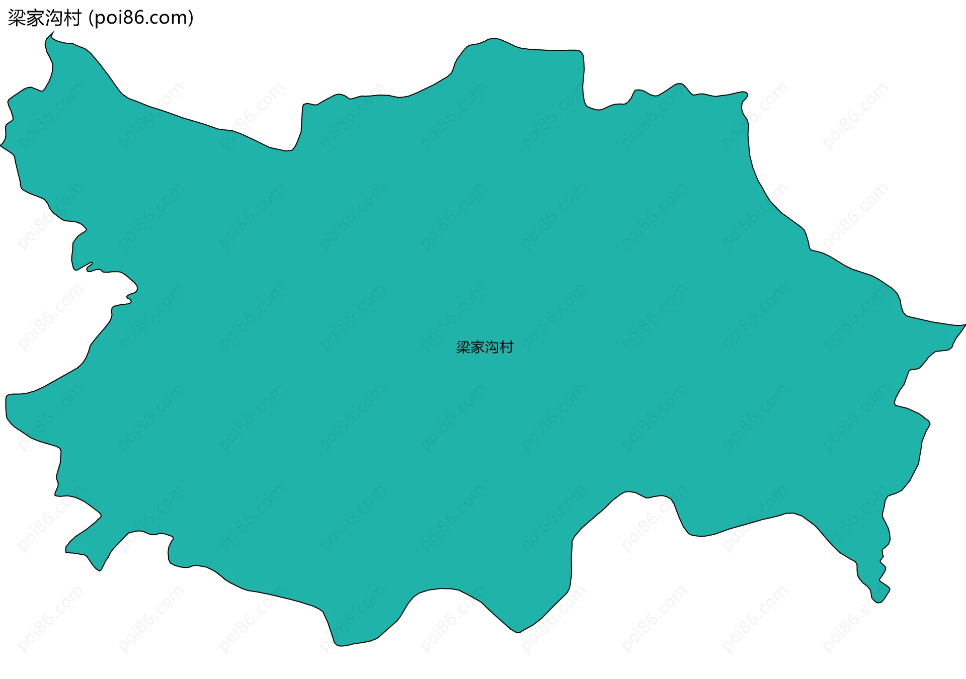 梁家沟村边界地图