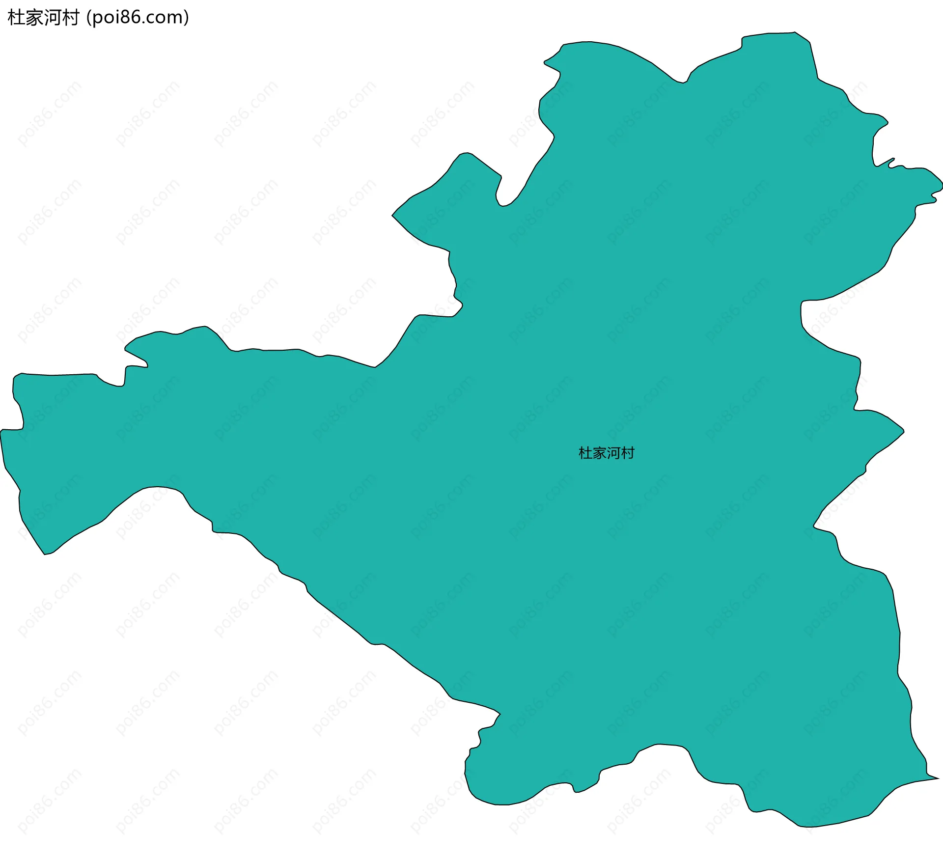 杜家河村边界地图