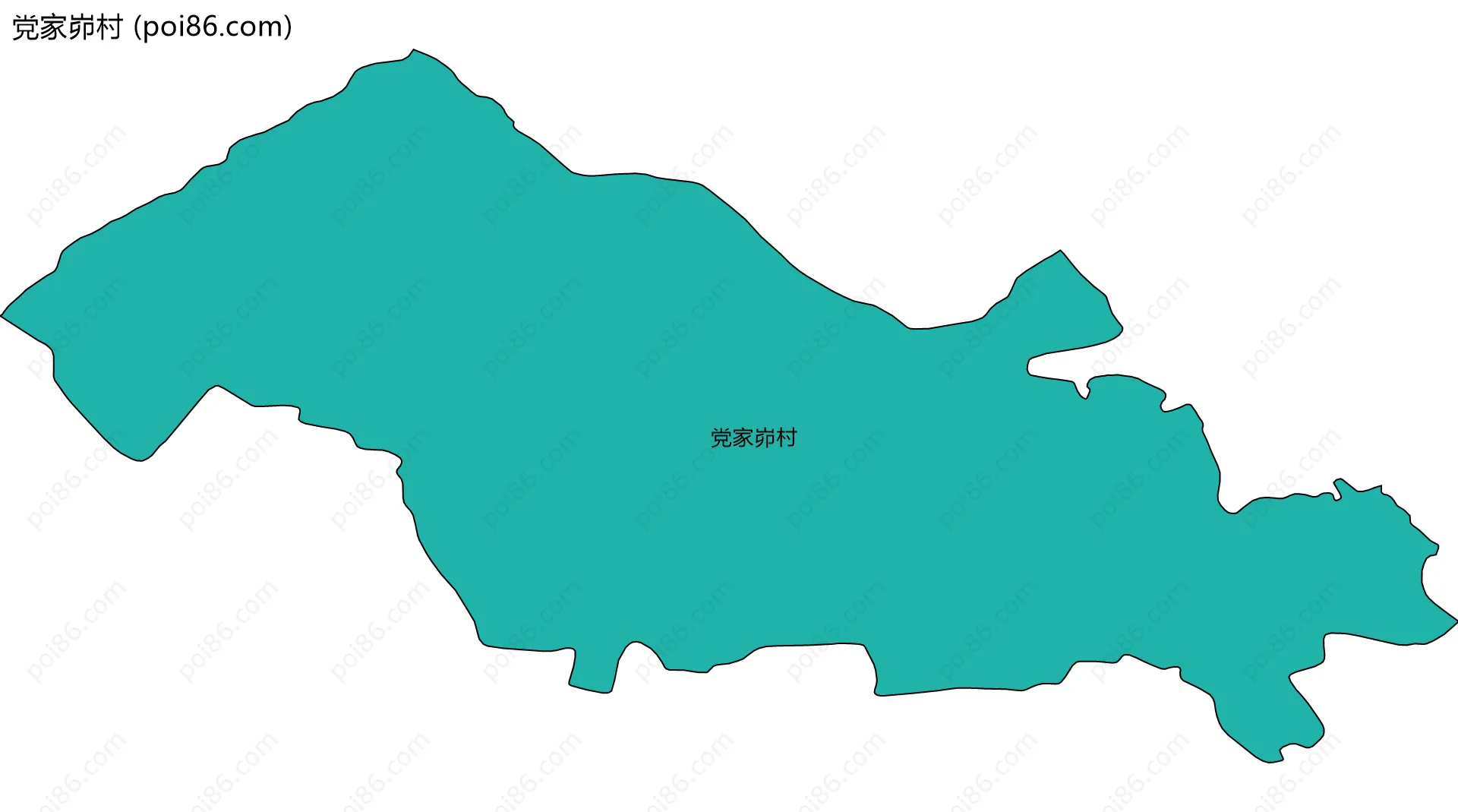 党家峁村边界地图