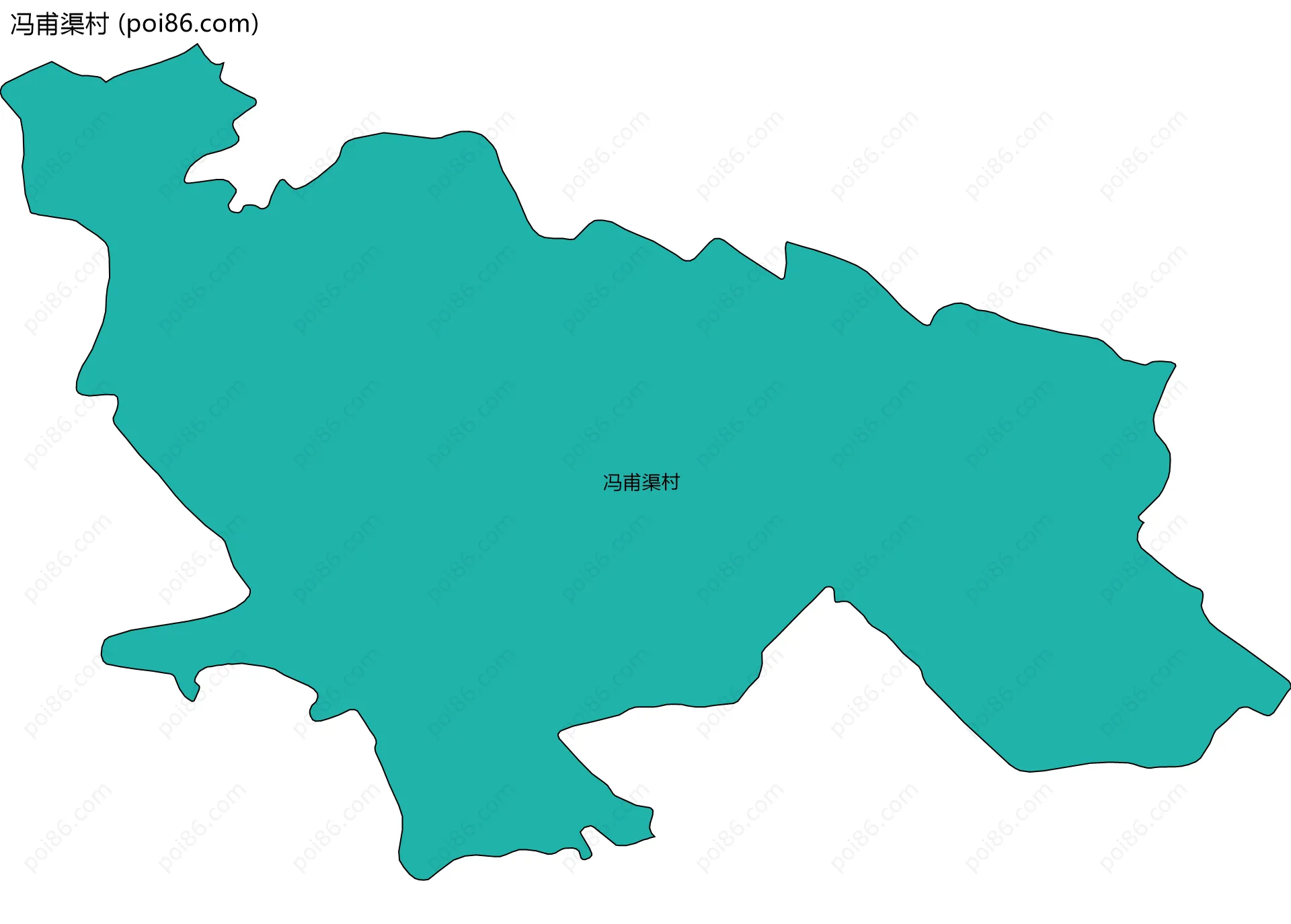 冯甫渠村边界地图