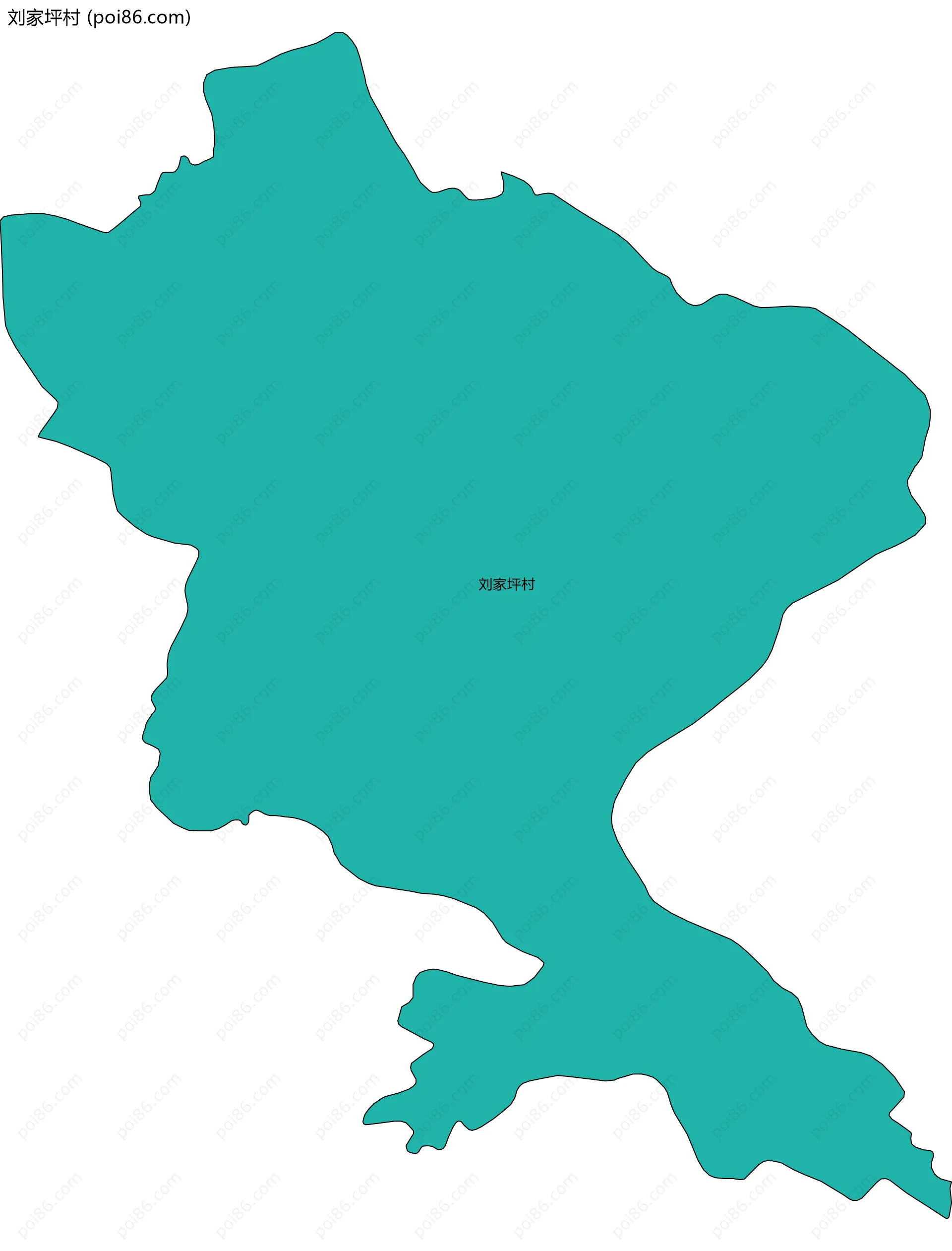 刘家坪村边界地图