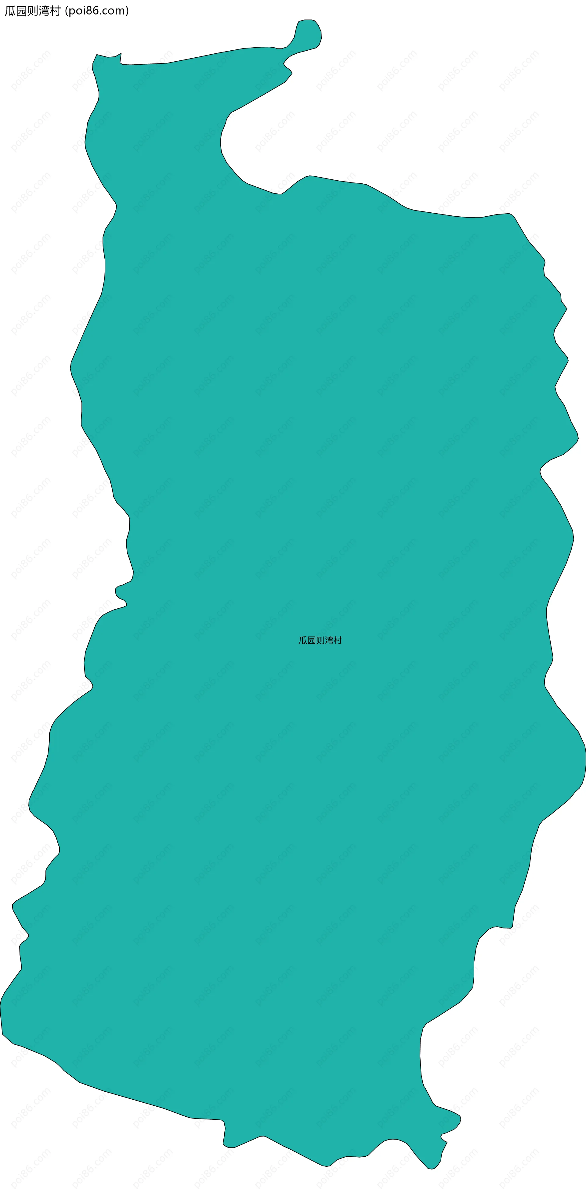 瓜园则湾村边界地图