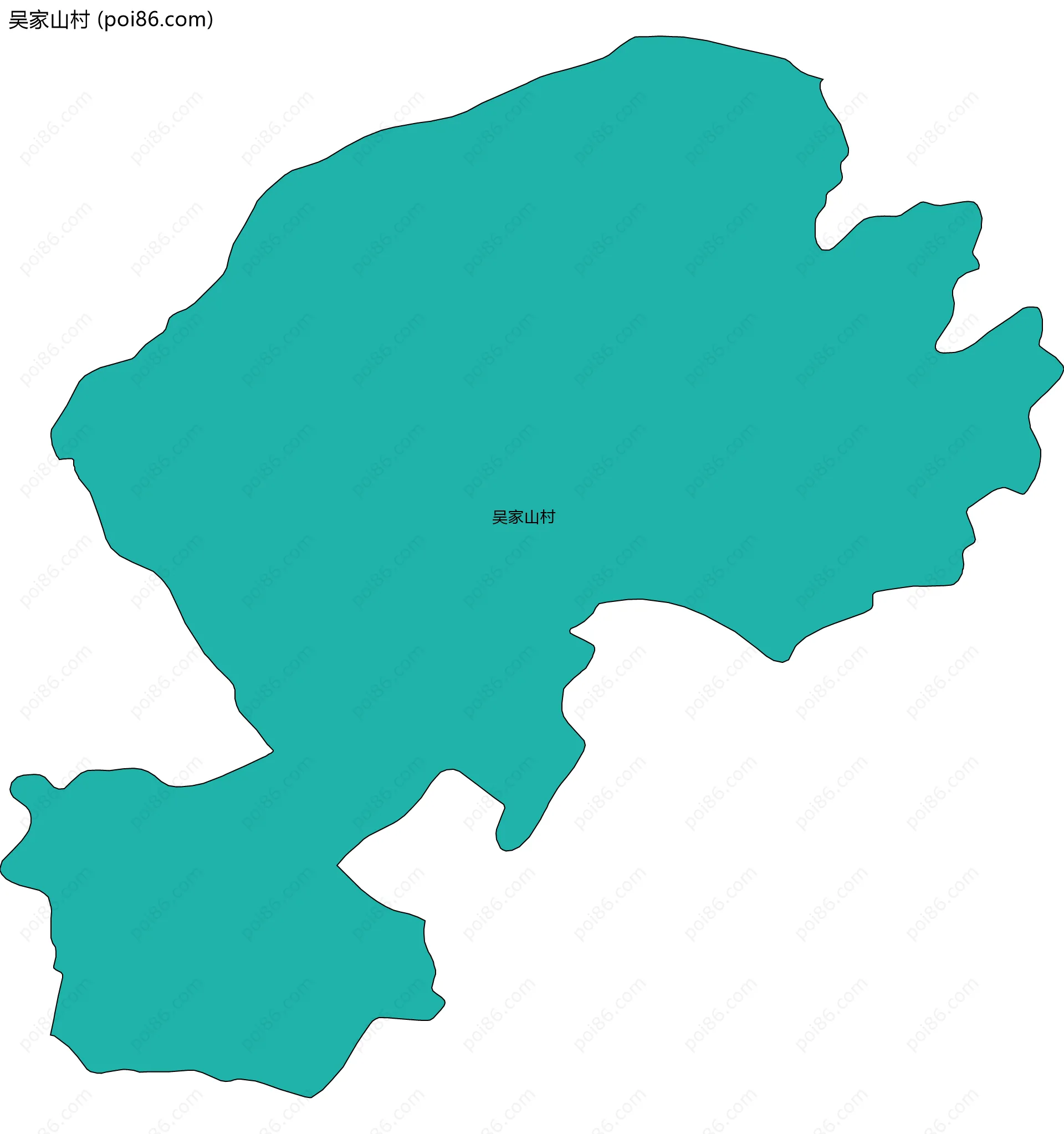 吴家山村边界地图