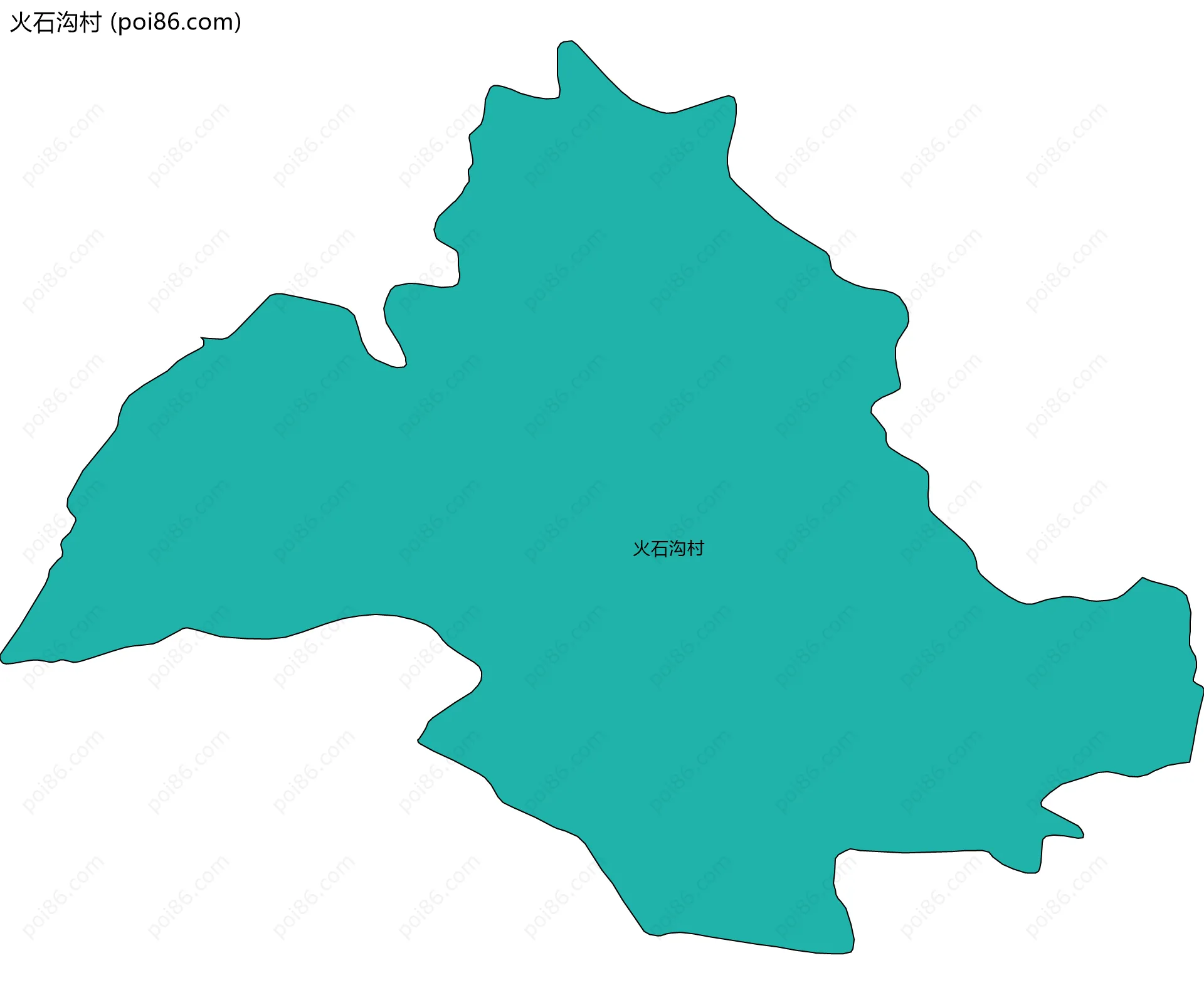 火石沟村边界地图