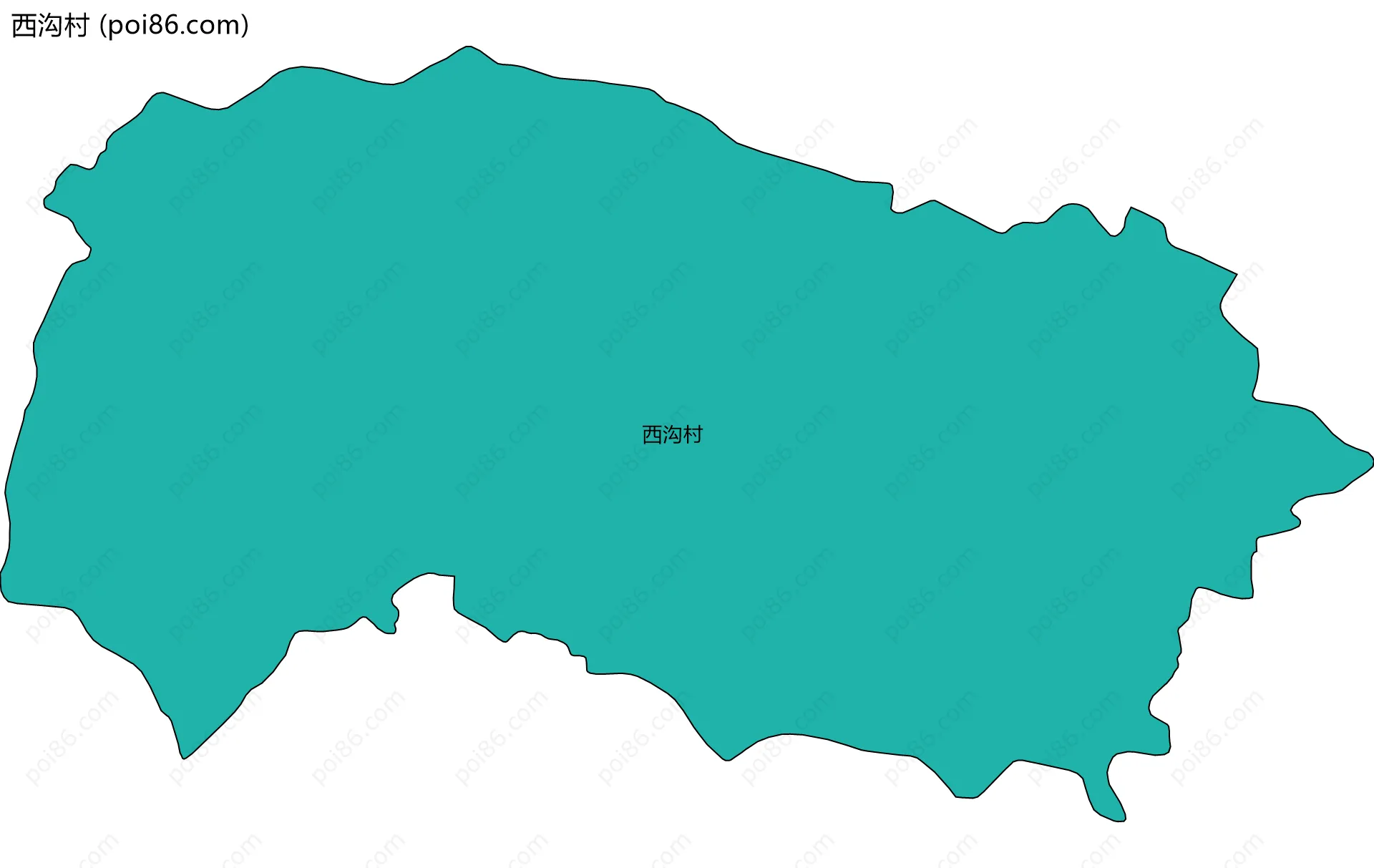 西沟村边界地图