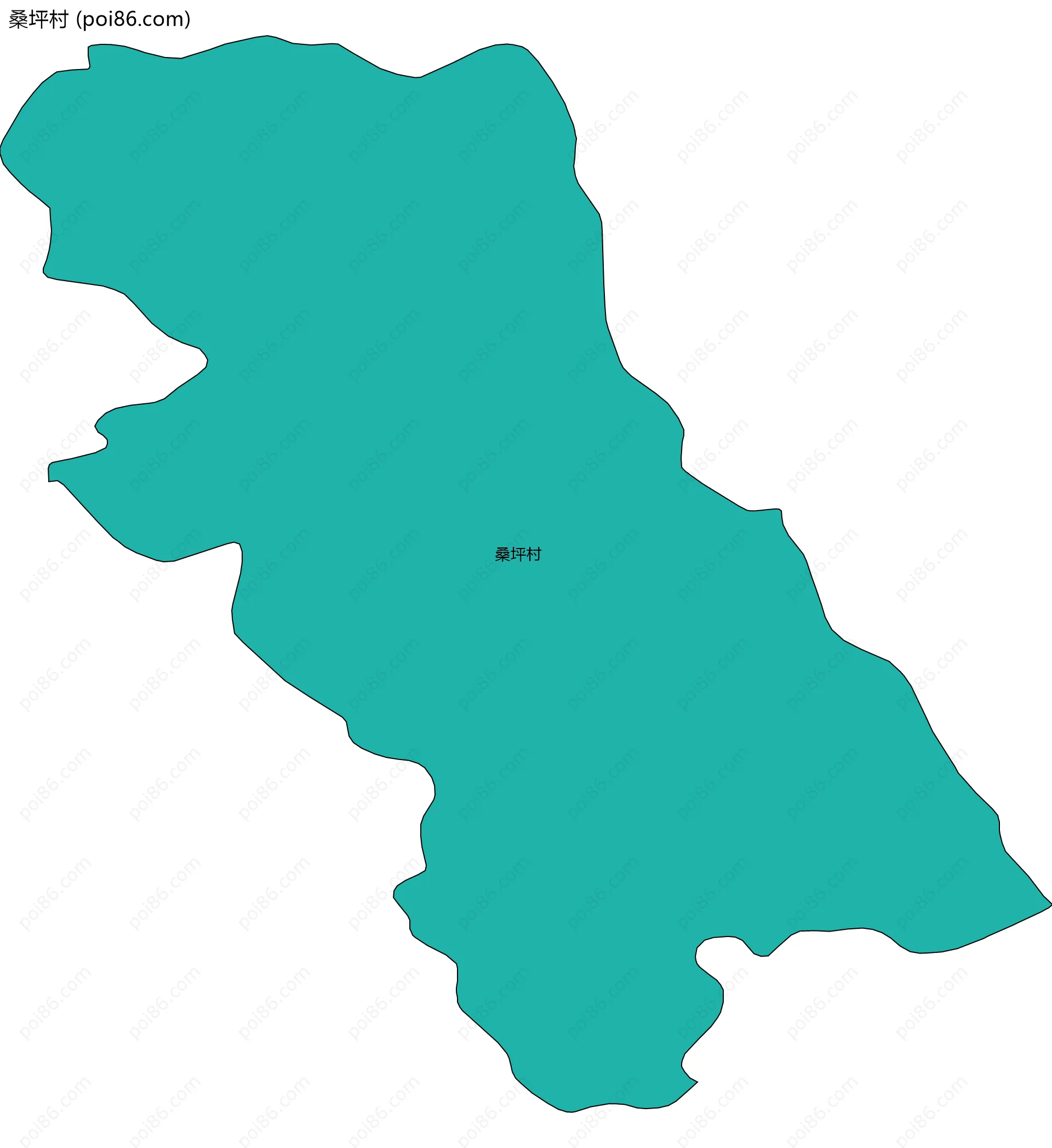 桑坪村边界地图