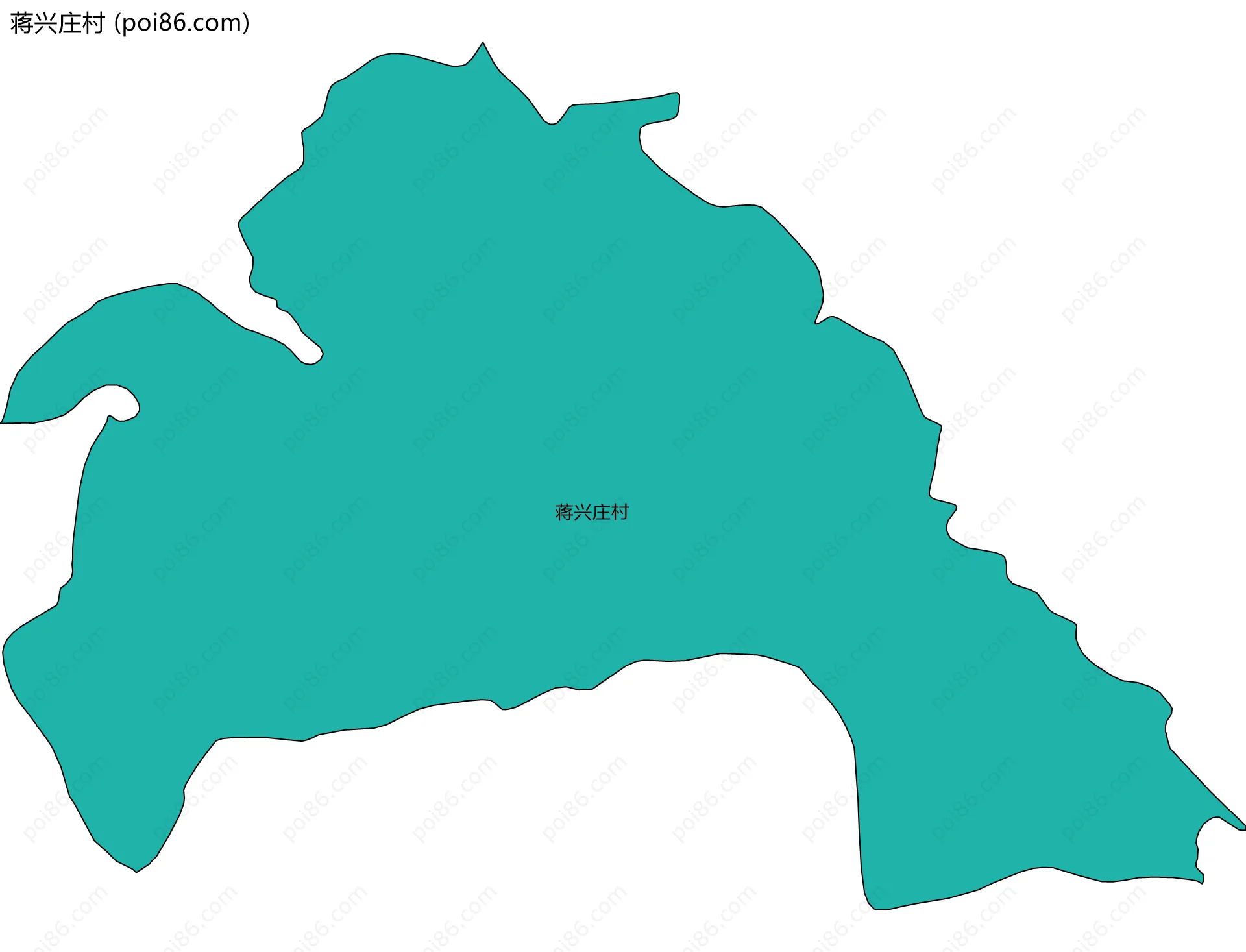 蒋兴庄村边界地图