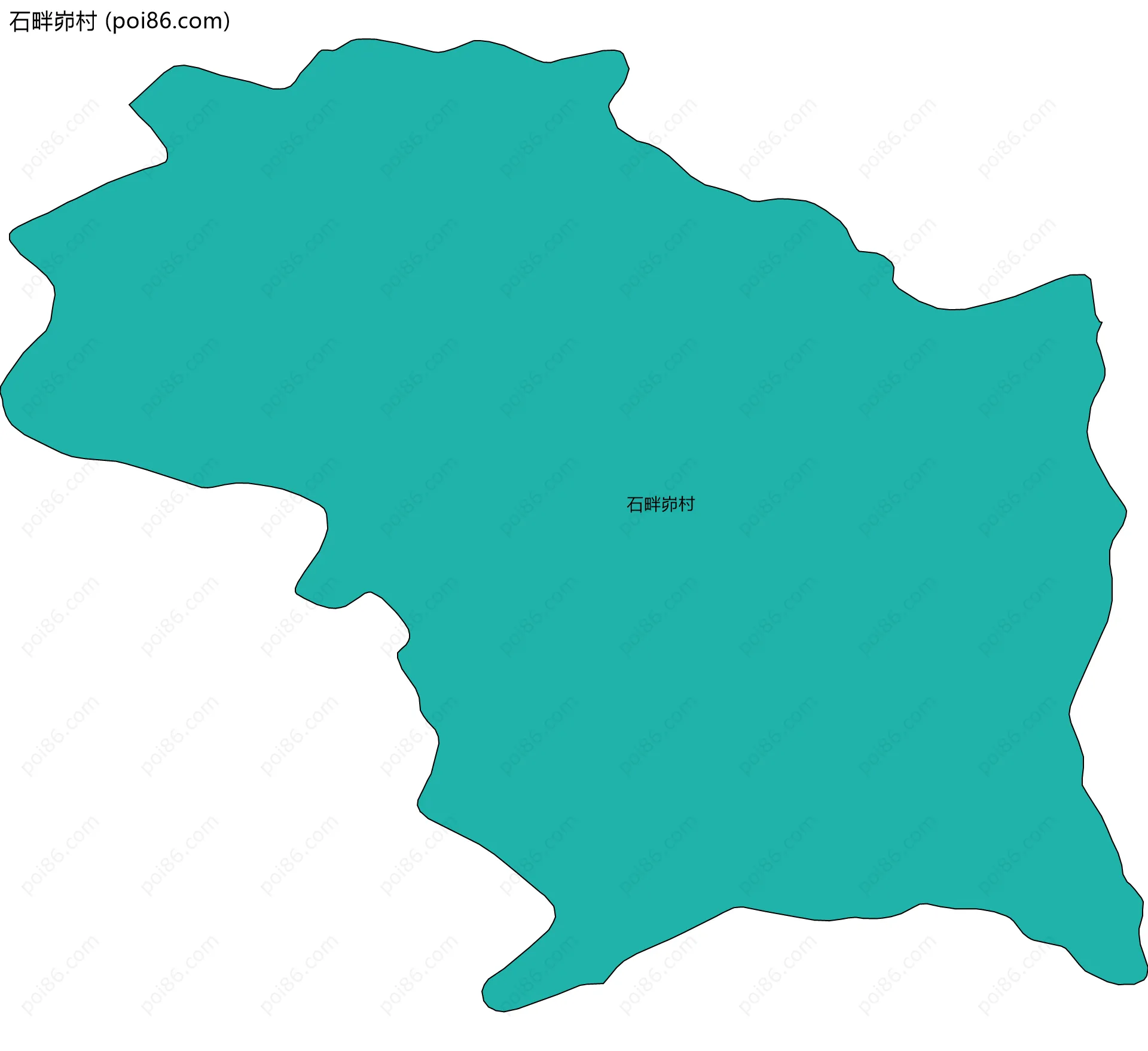 石畔峁村边界地图