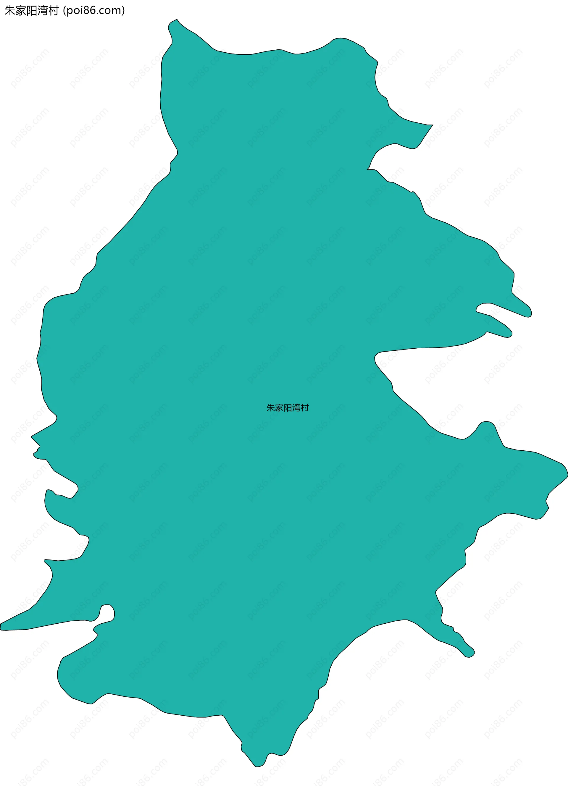 朱家阳湾村边界地图