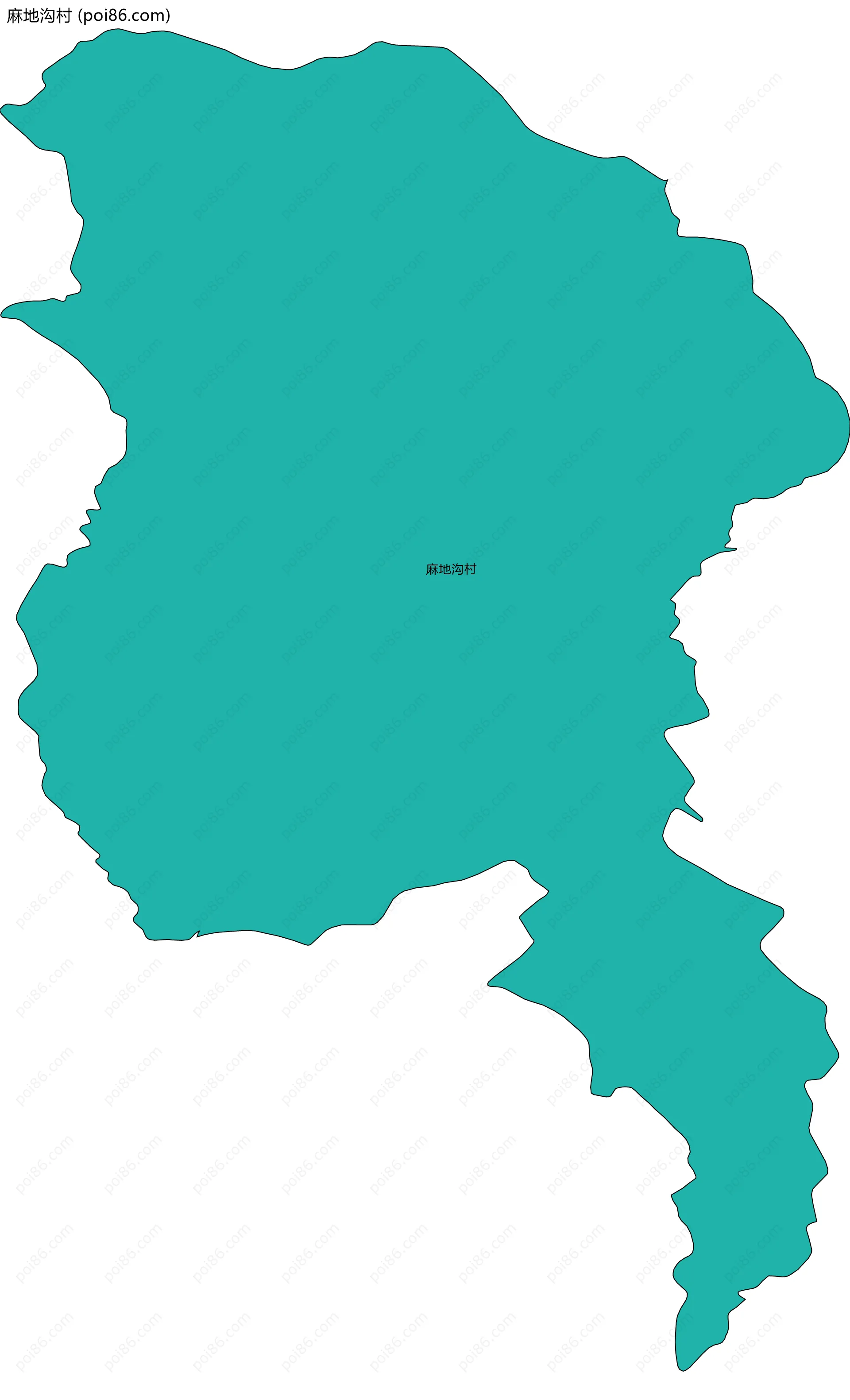 麻地沟村边界地图