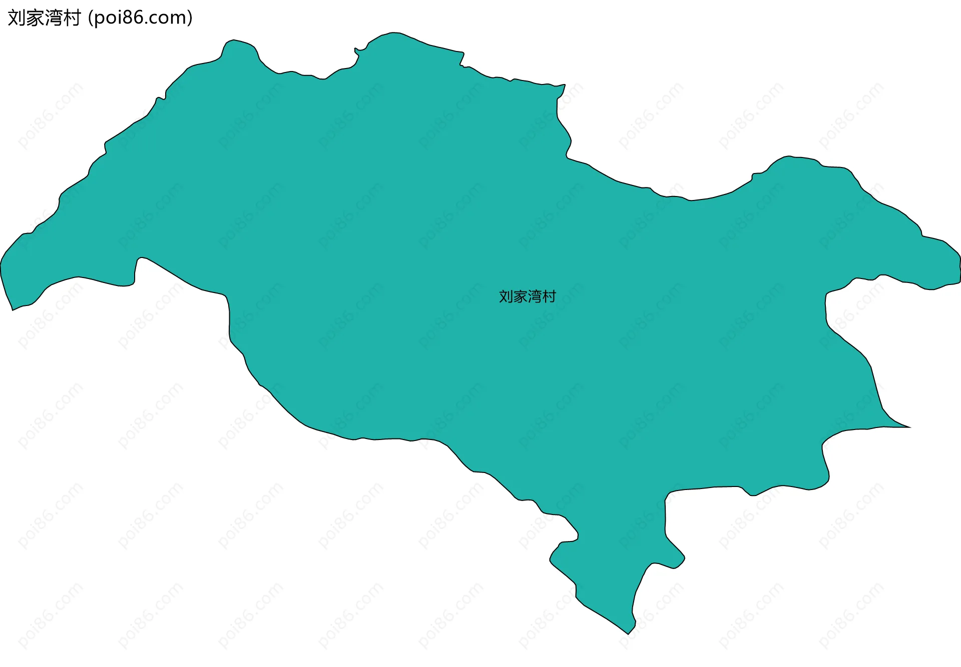 刘家湾村边界地图