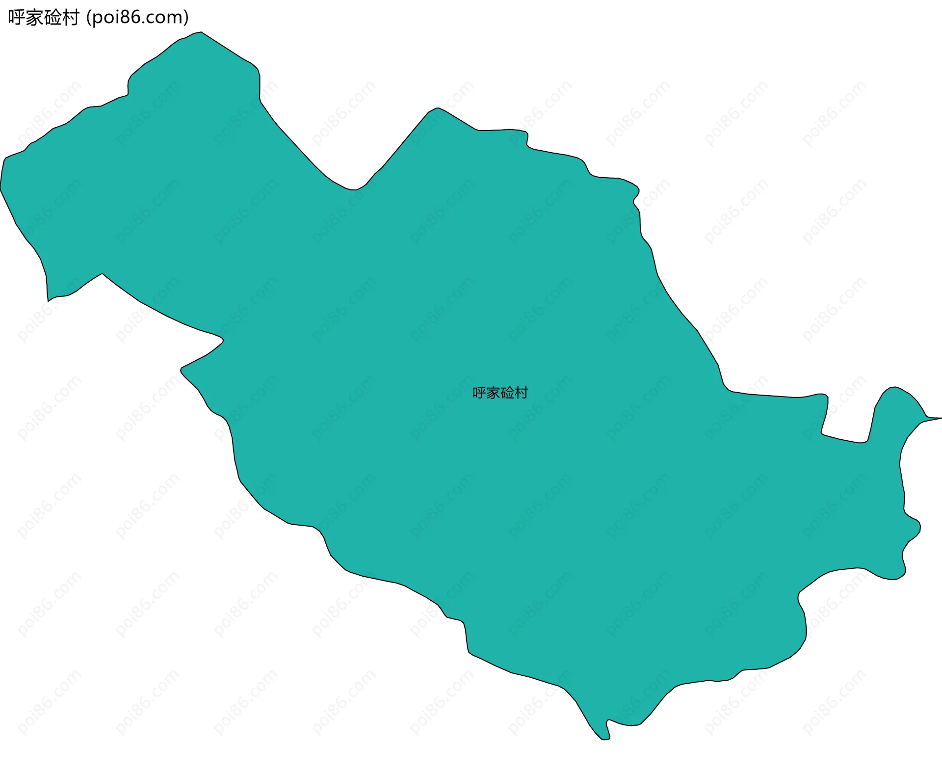 呼家硷村边界地图