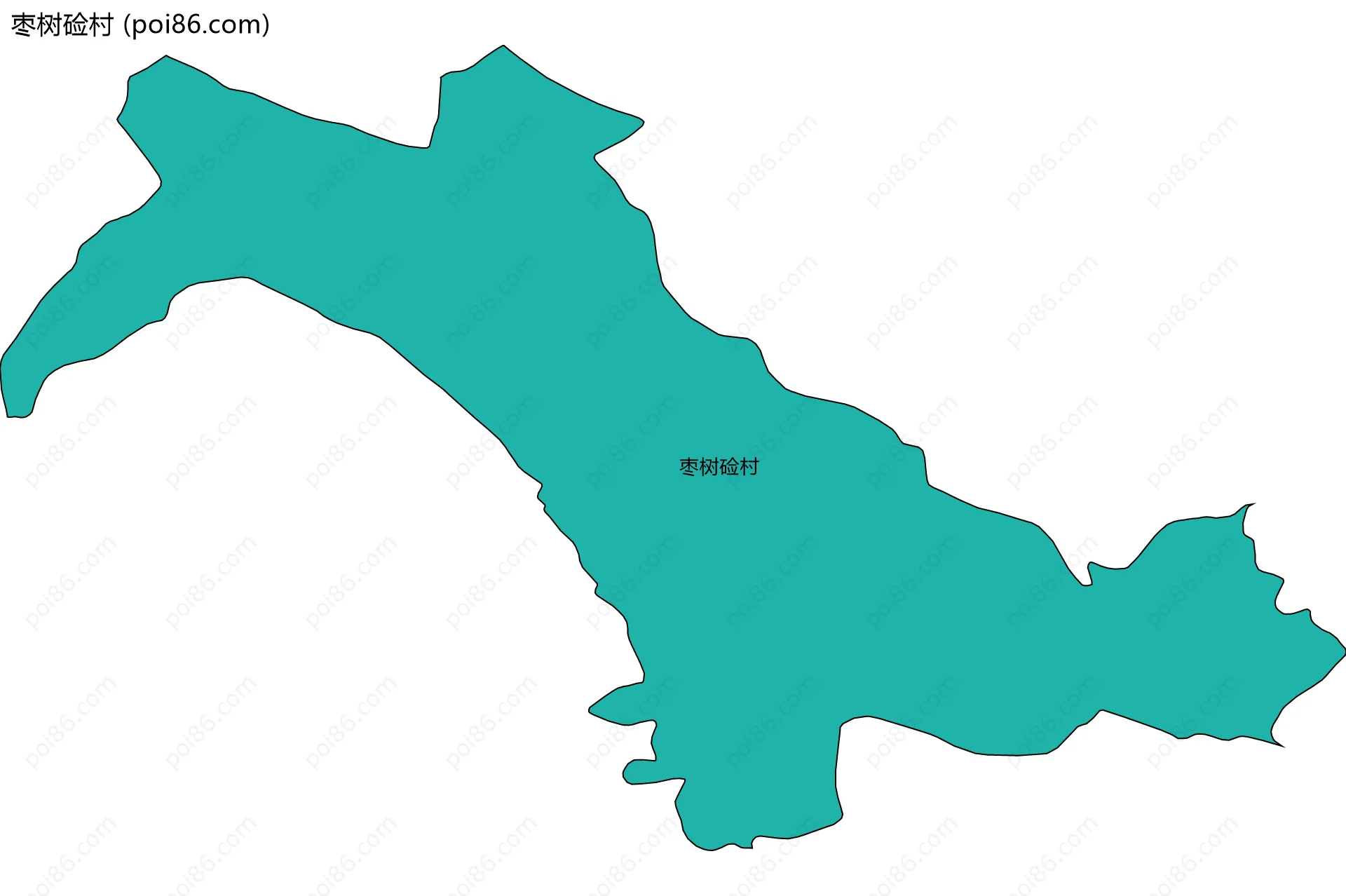 枣树硷村边界地图