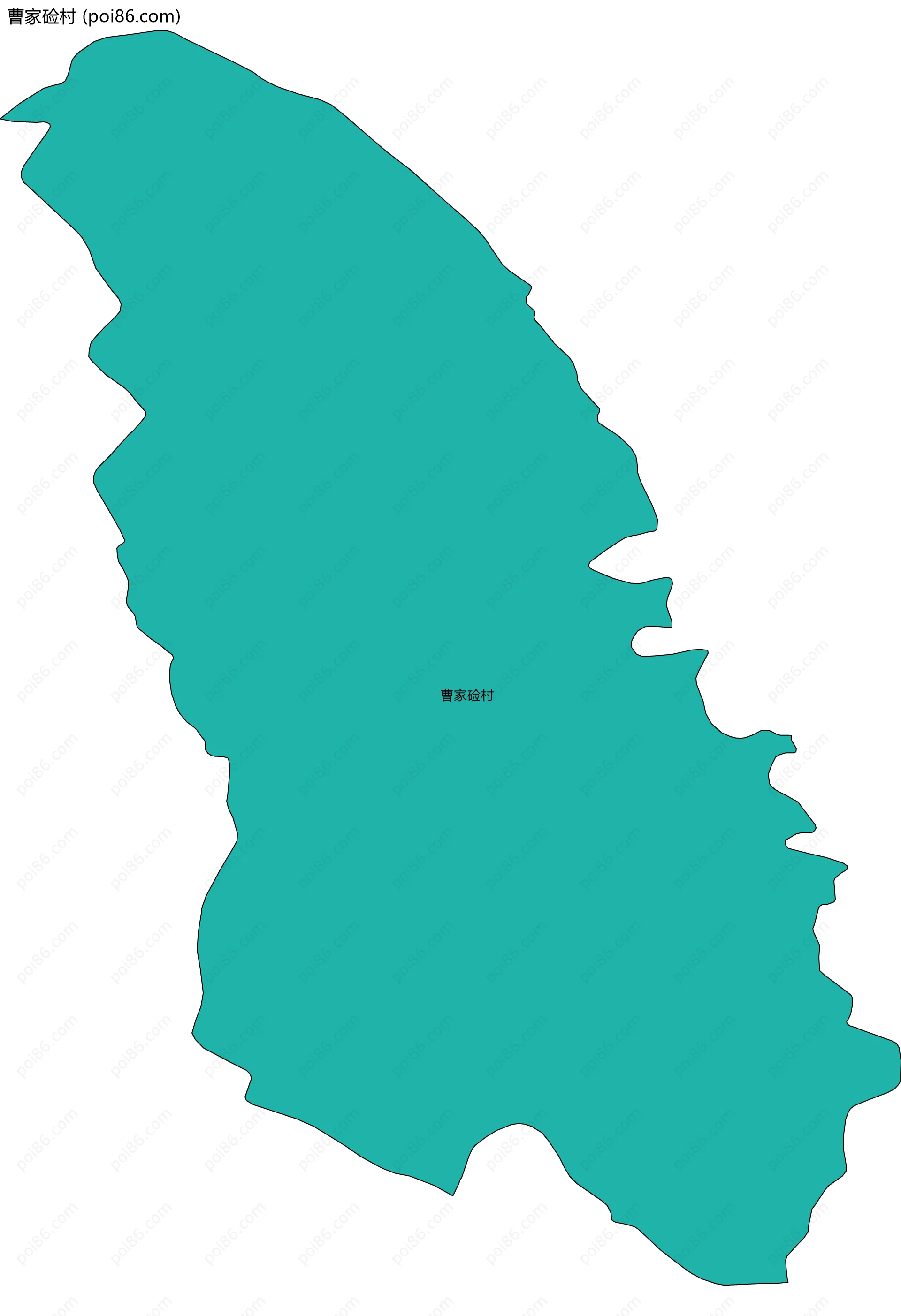 曹家硷村边界地图