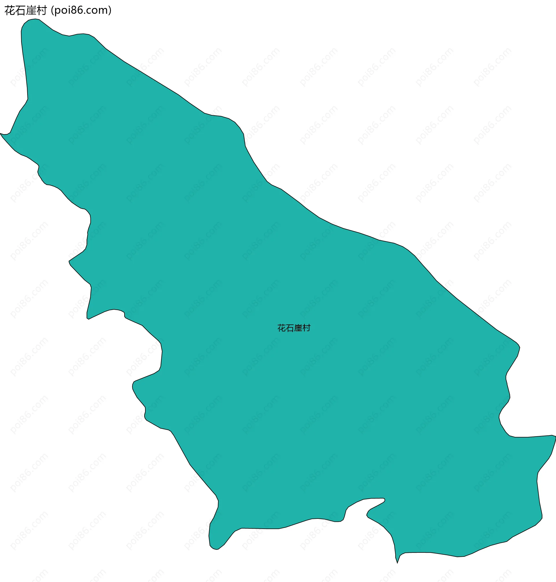 花石崖村边界地图