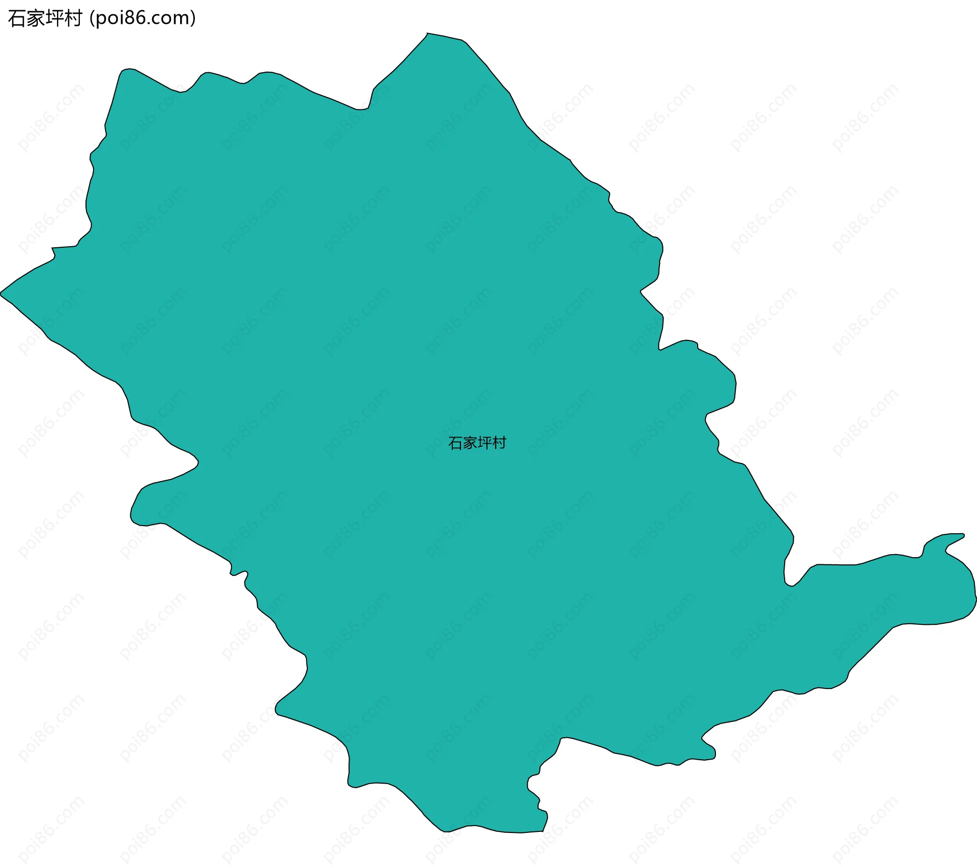 石家坪村边界地图