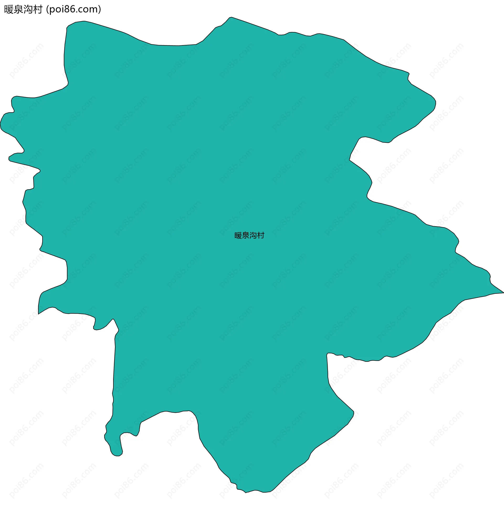 暖泉沟村边界地图