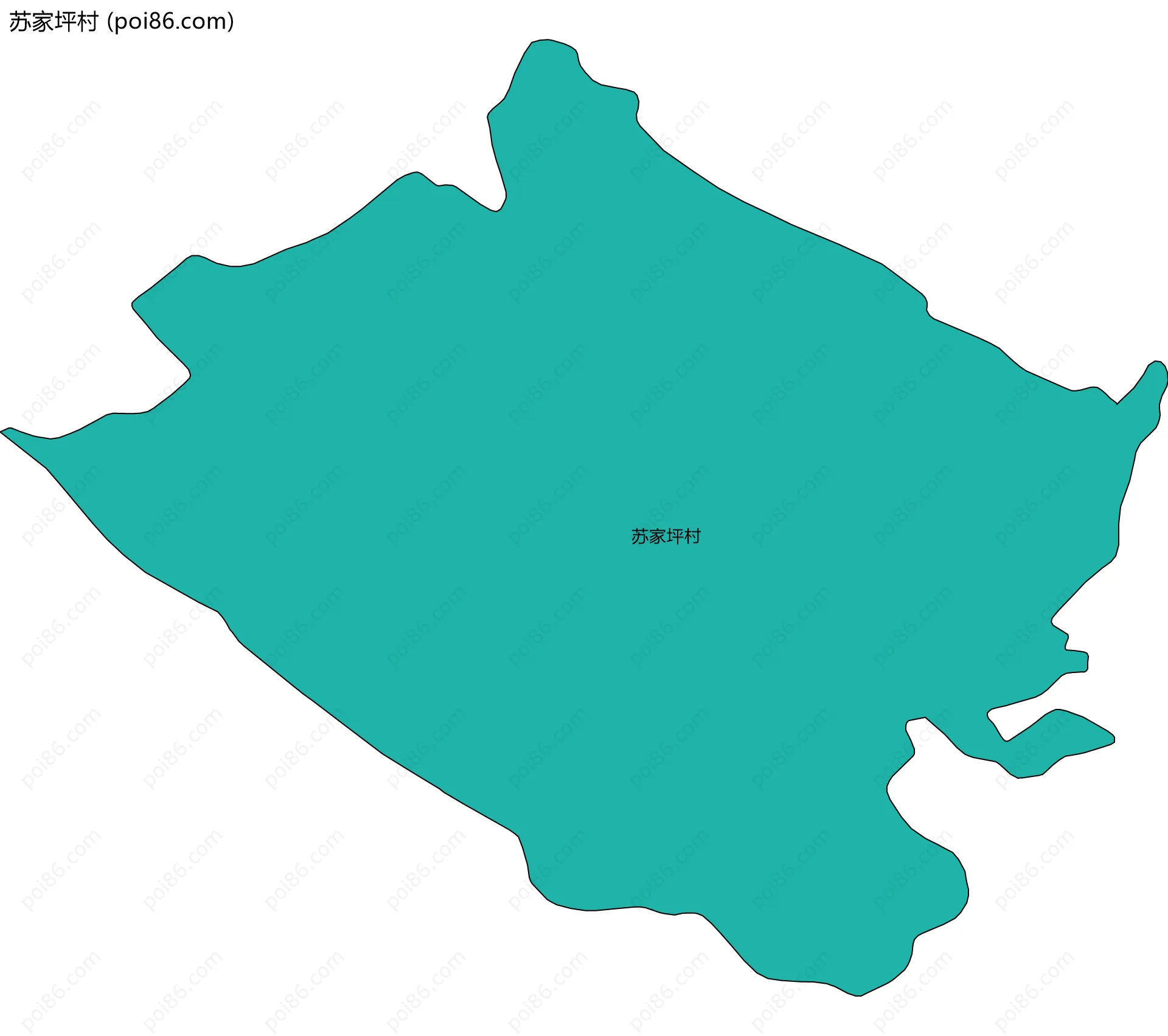 苏家坪村边界地图