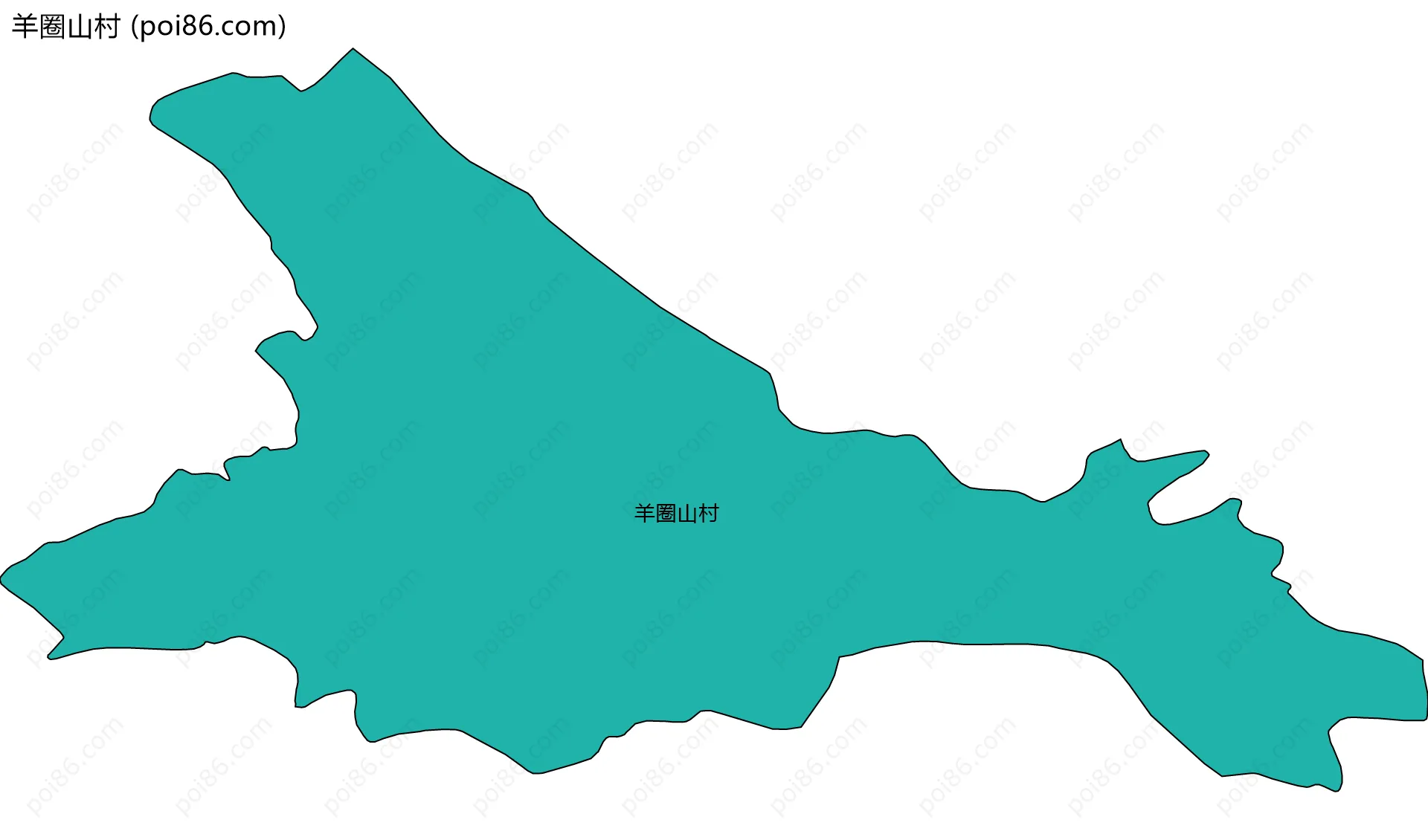 羊圈山村边界地图