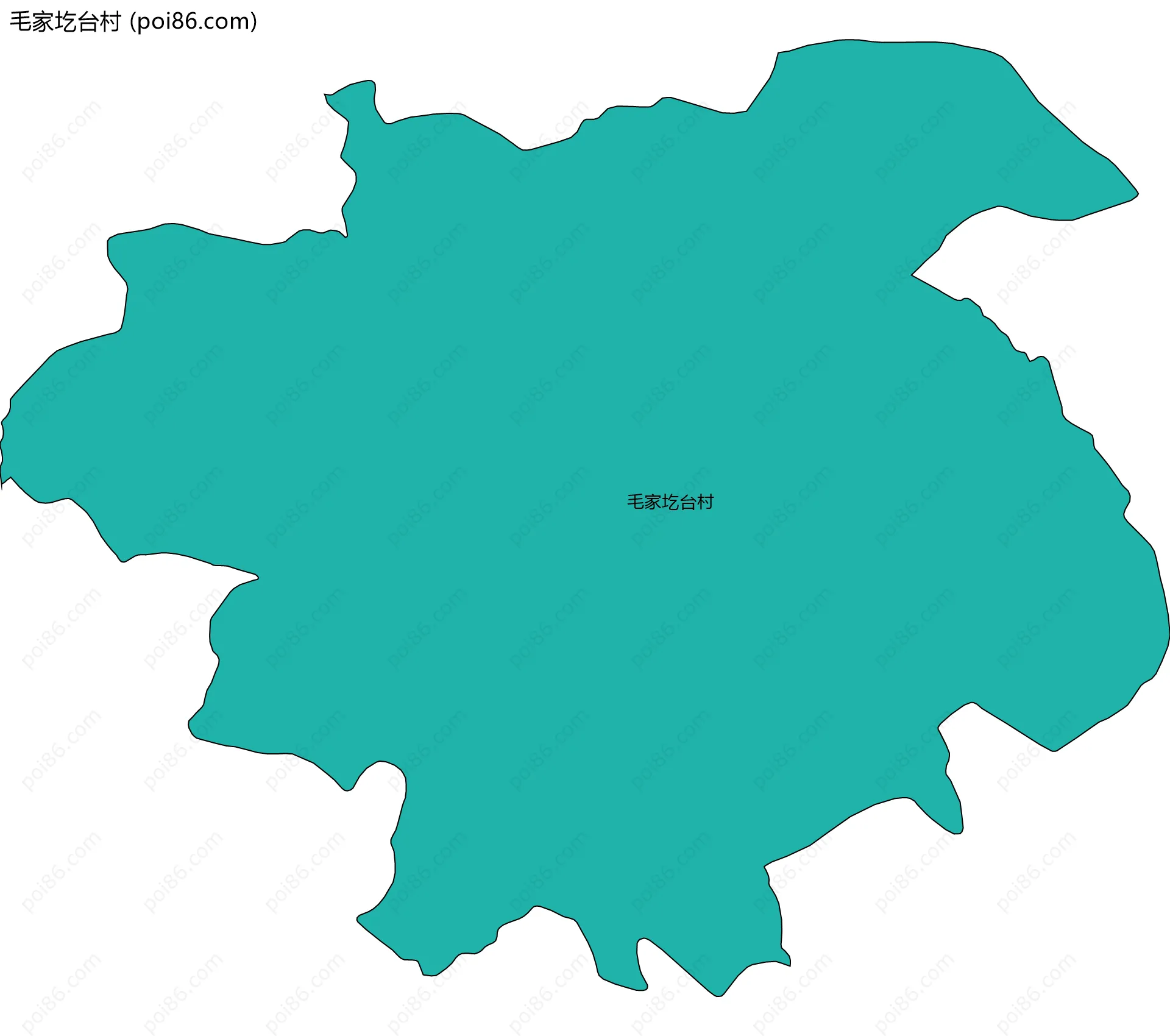 毛家圪台村边界地图