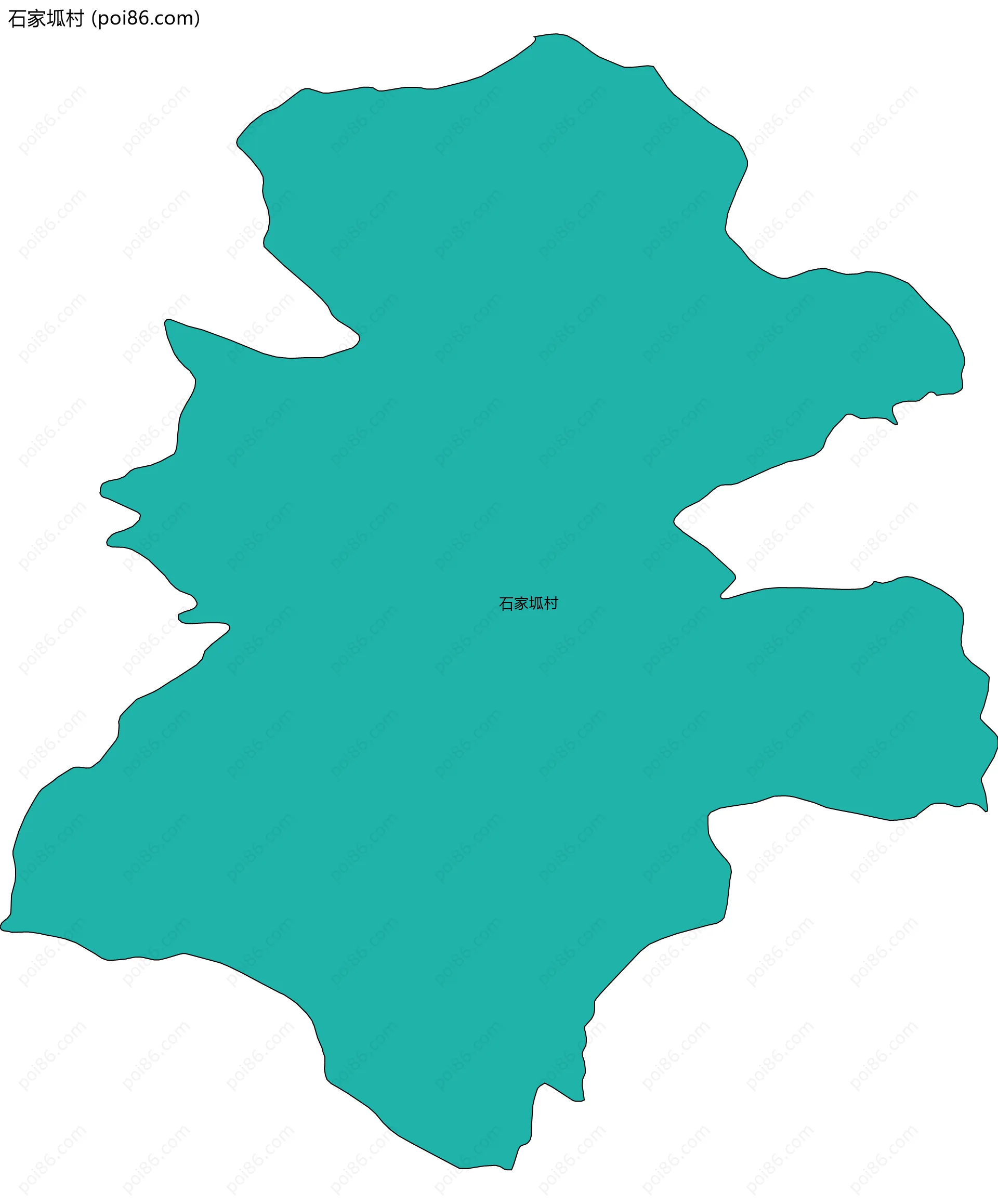 石家坬村边界地图